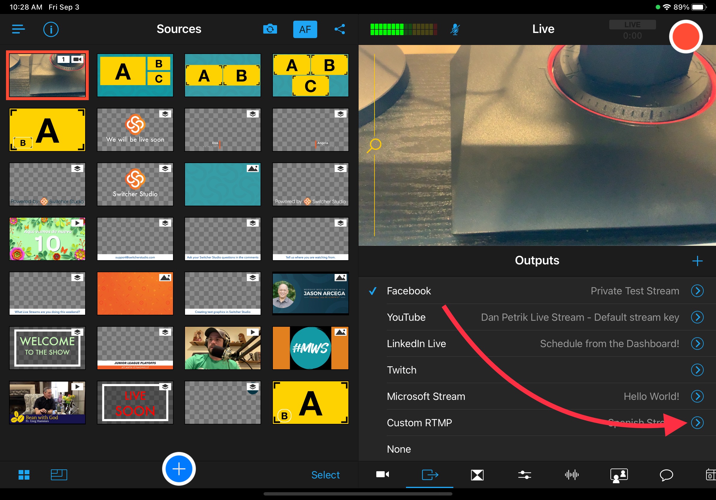Custom RTMP Setup in the Switcher App Switcher Studio Help Center
