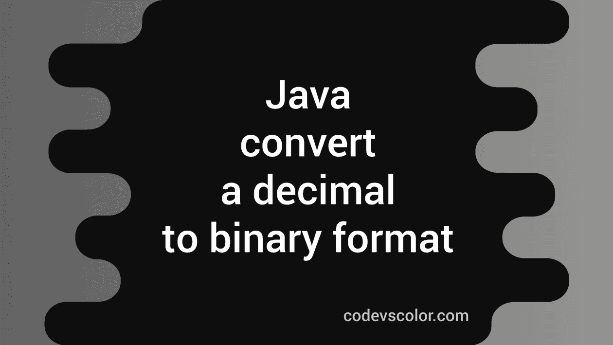 Java program to convert a decimal to binary format for a float or
