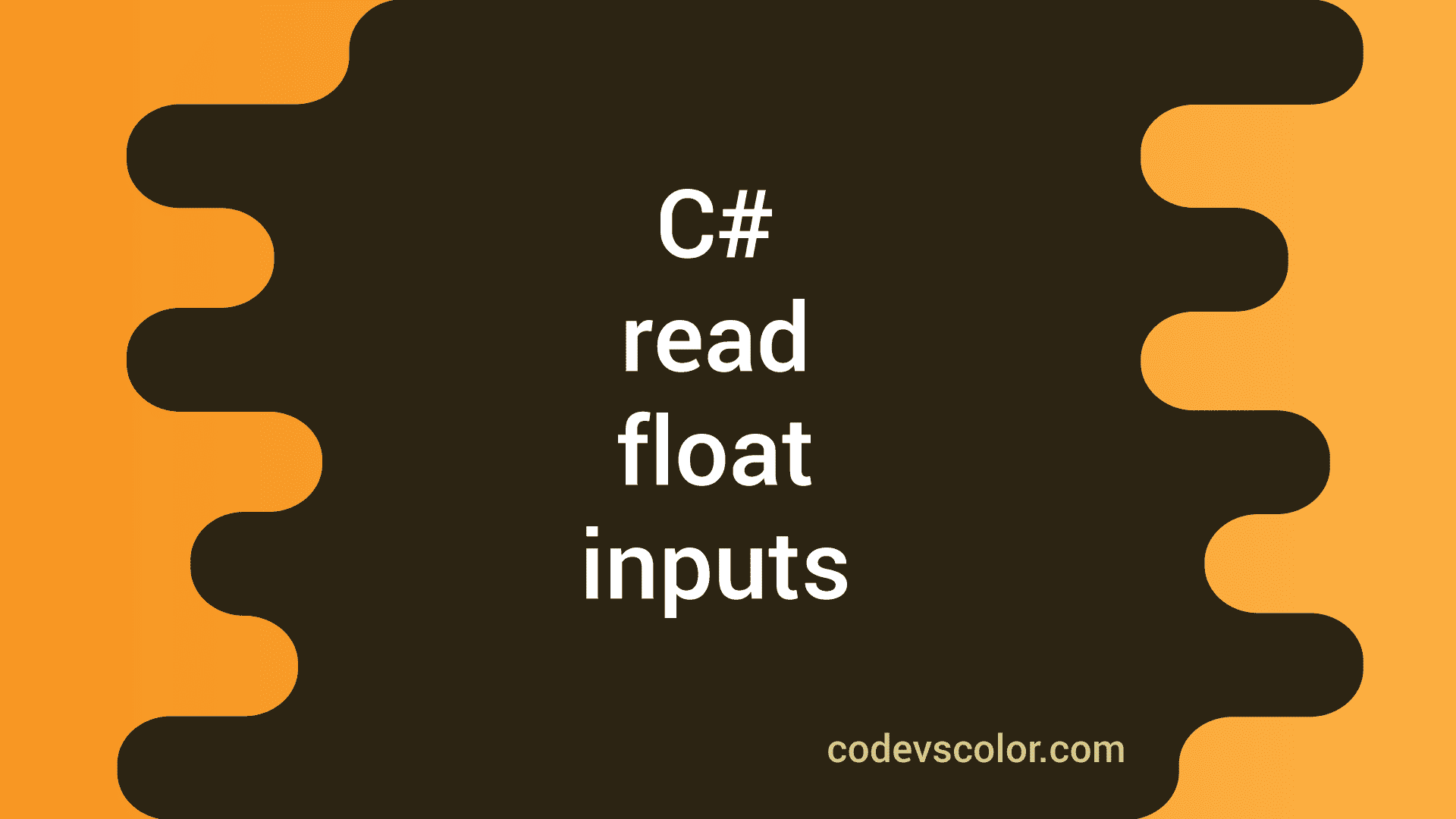 How to read float inputs in C CodeVsColor