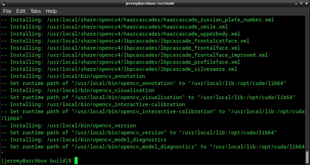 How to enable NVIDIA CUDA with OpenCV in Arch Linux