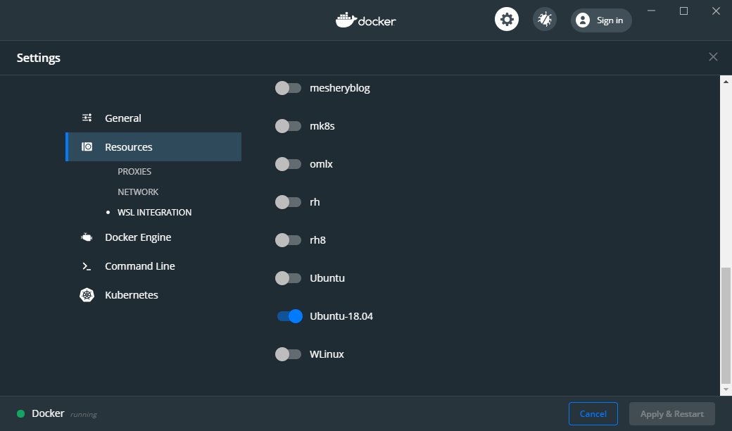 WSL+Docker on the Windows Desktop