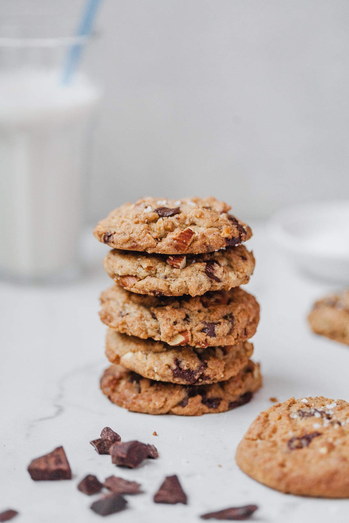Salted Olive Oil Chocolate Chunk Cookies With Almonds Olive & Mango