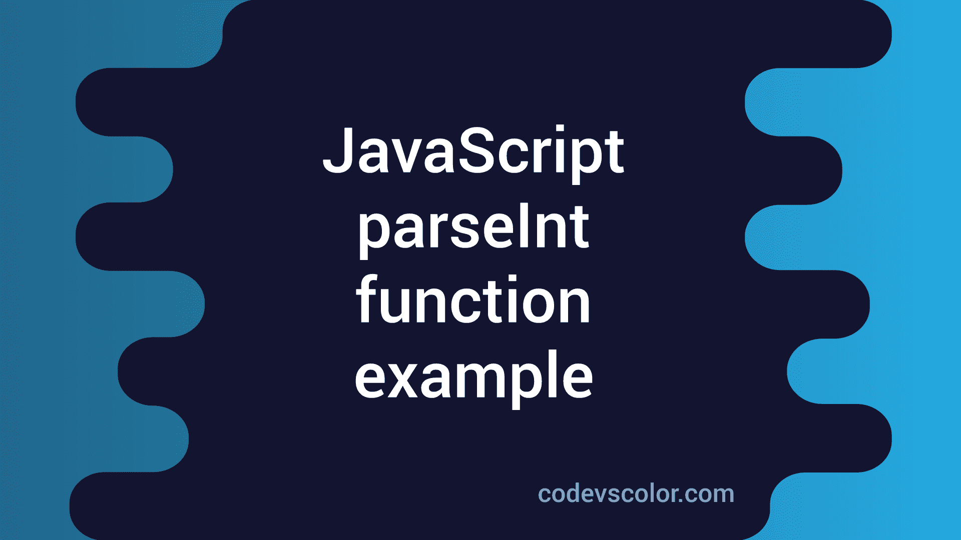 JavaScript parseInt function example to convert a string to integer