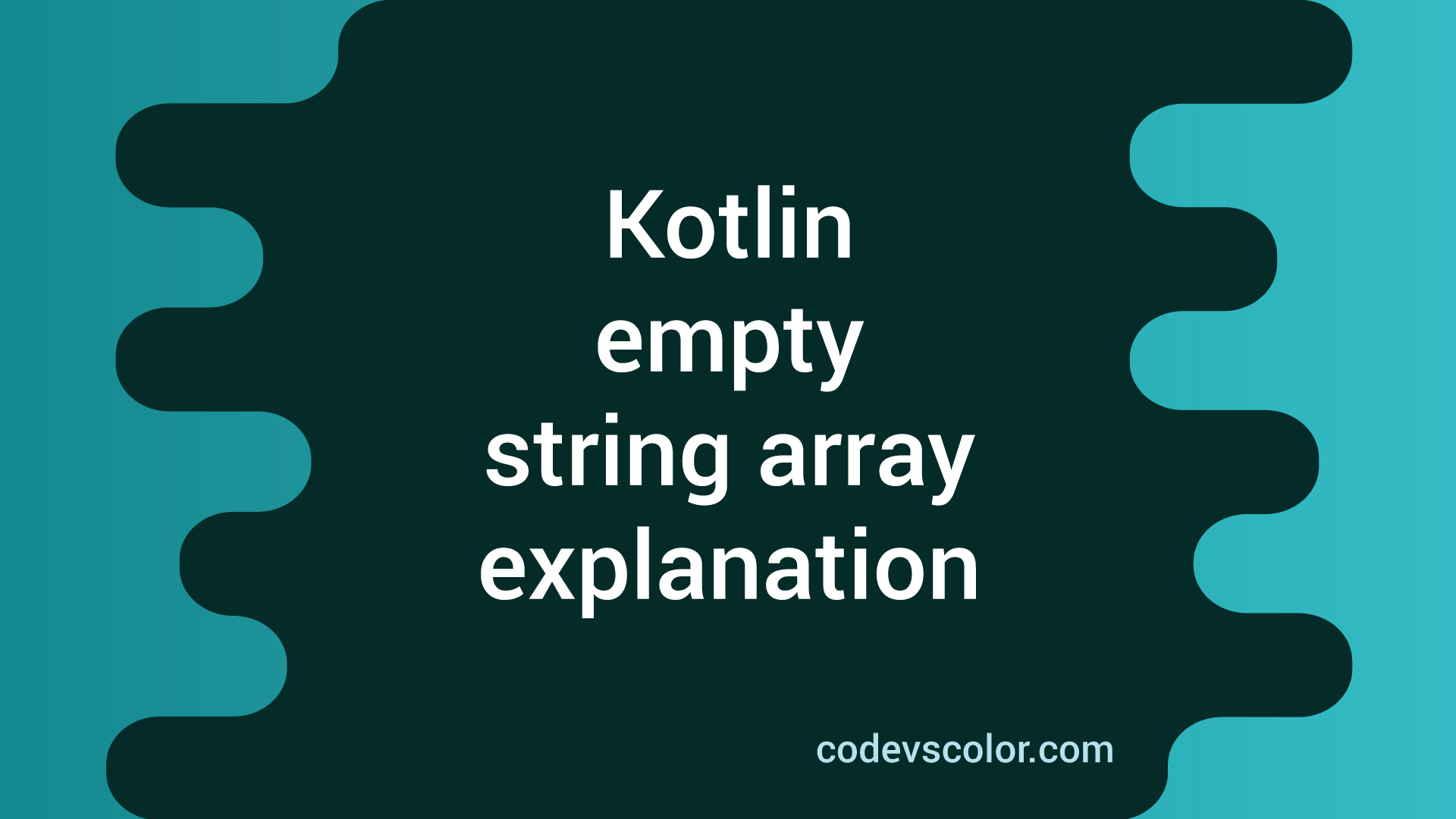 Three different ways to create an empty string array in Kotlin