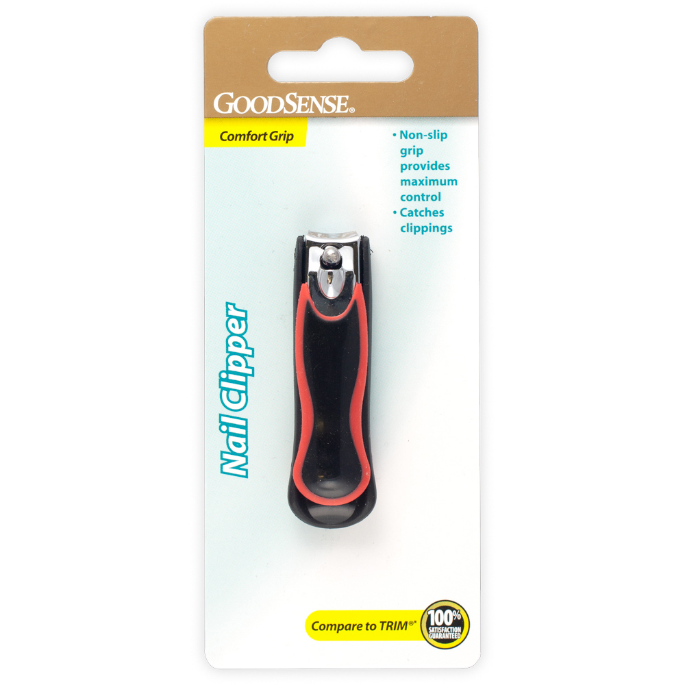 GoodSense® Comfort Grip Nail Clipper, Catches Clippings, 1/ea