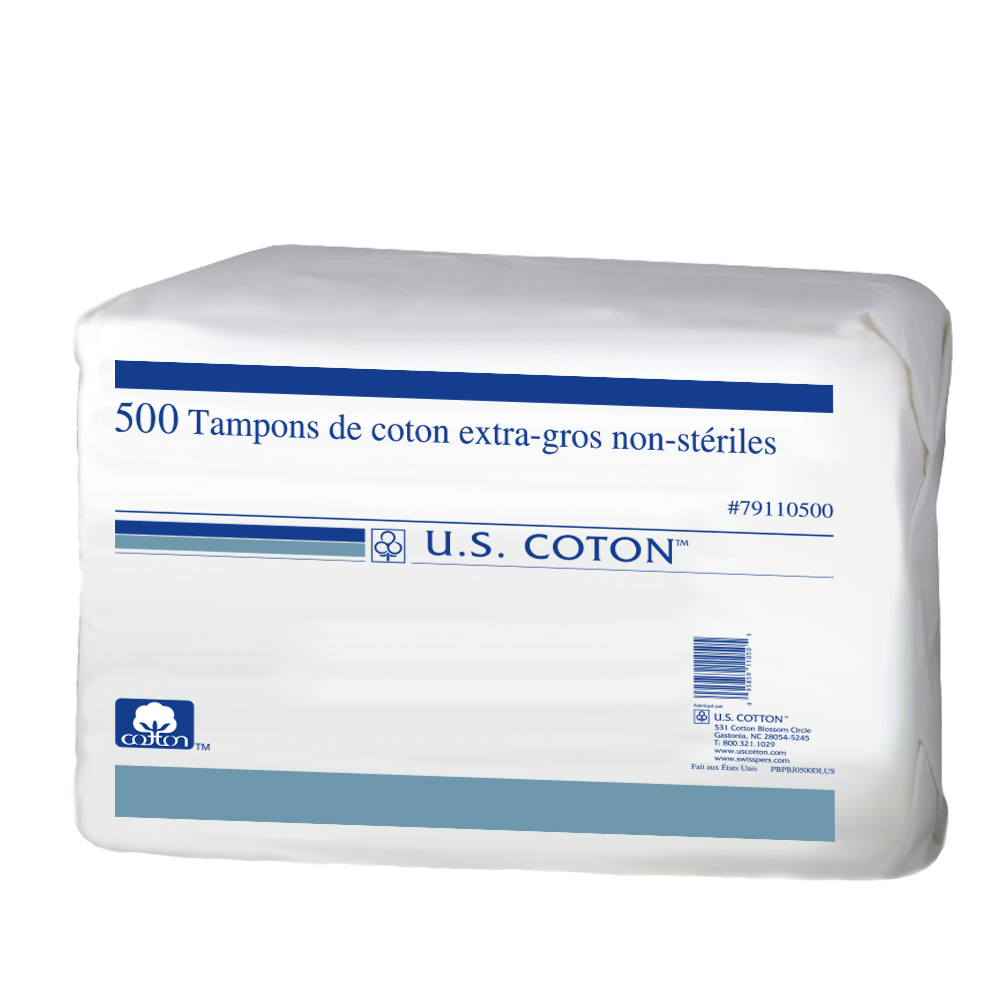 U.S. Cotton® NonSterile 100 Cotton Balls, Extra Large, 500 ea