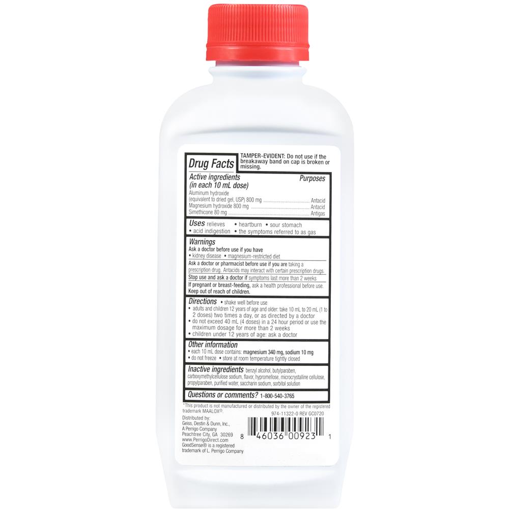 GoodSense® Antacid & Gas Relief, Cherry Flavored, 12 fl oz