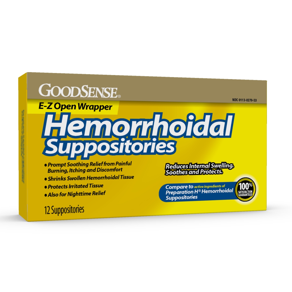 GoodSense® Hemorrhoidal Suppositories, 12 ct