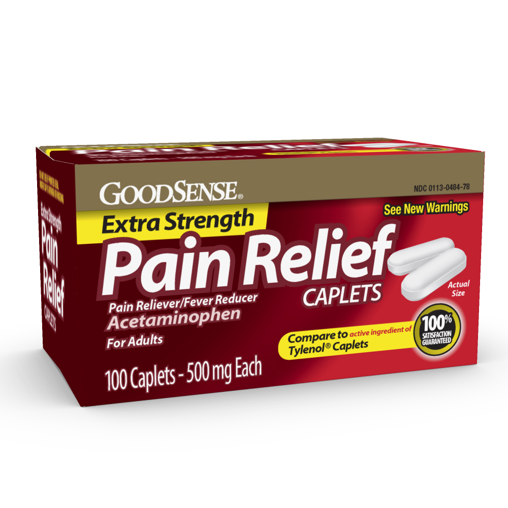GoodSense® Extra Strength Pain Relief, Acetaminophen 500 mg, 100 ea