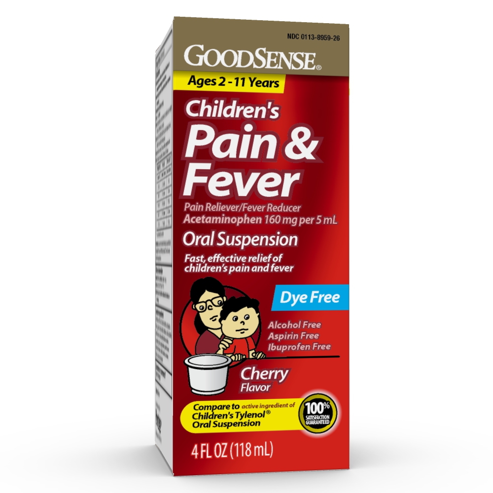 GoodSense® Children's Pain Relief 160 mg Suspension Liquid, 4 fl oz