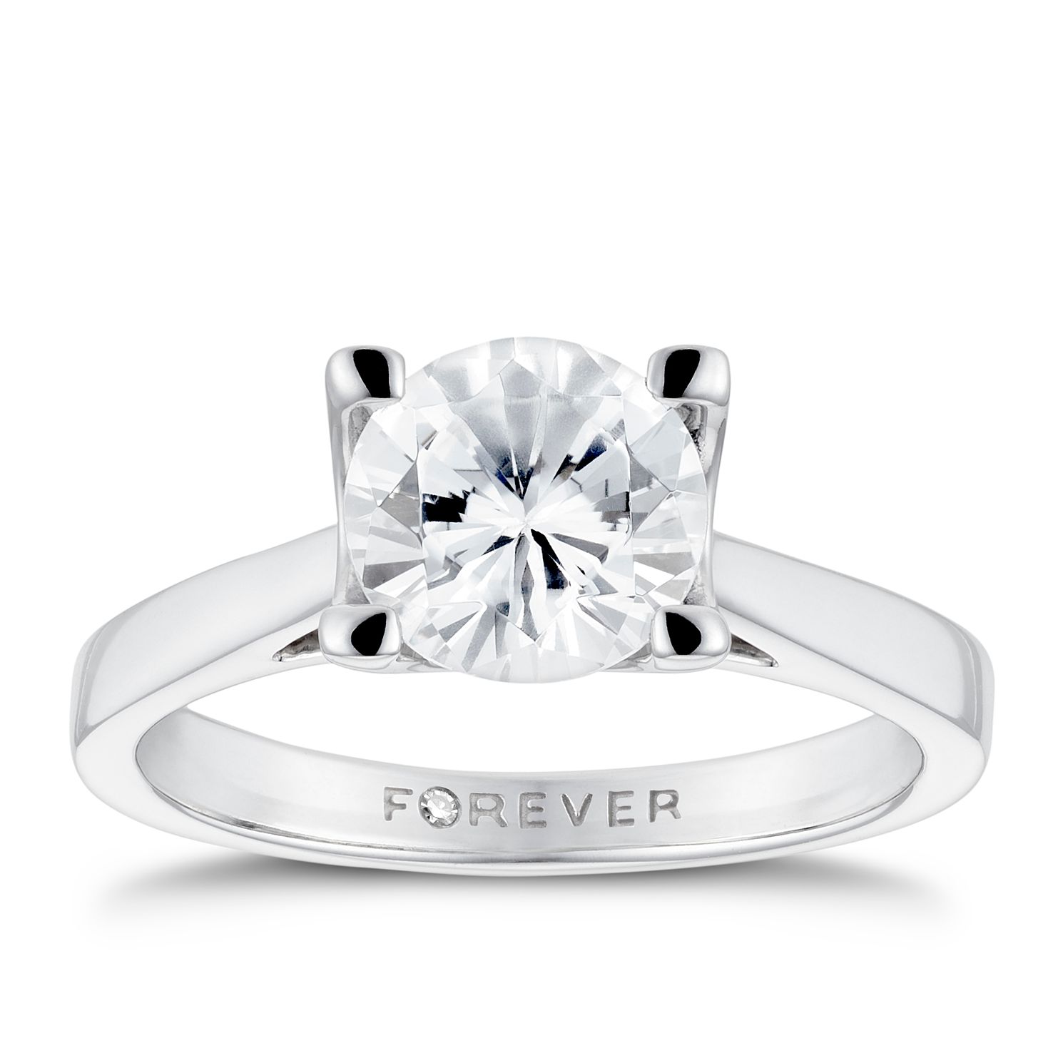 18ct White Gold 1 1/2 Carat Forever Diamond Ring H.Samuel