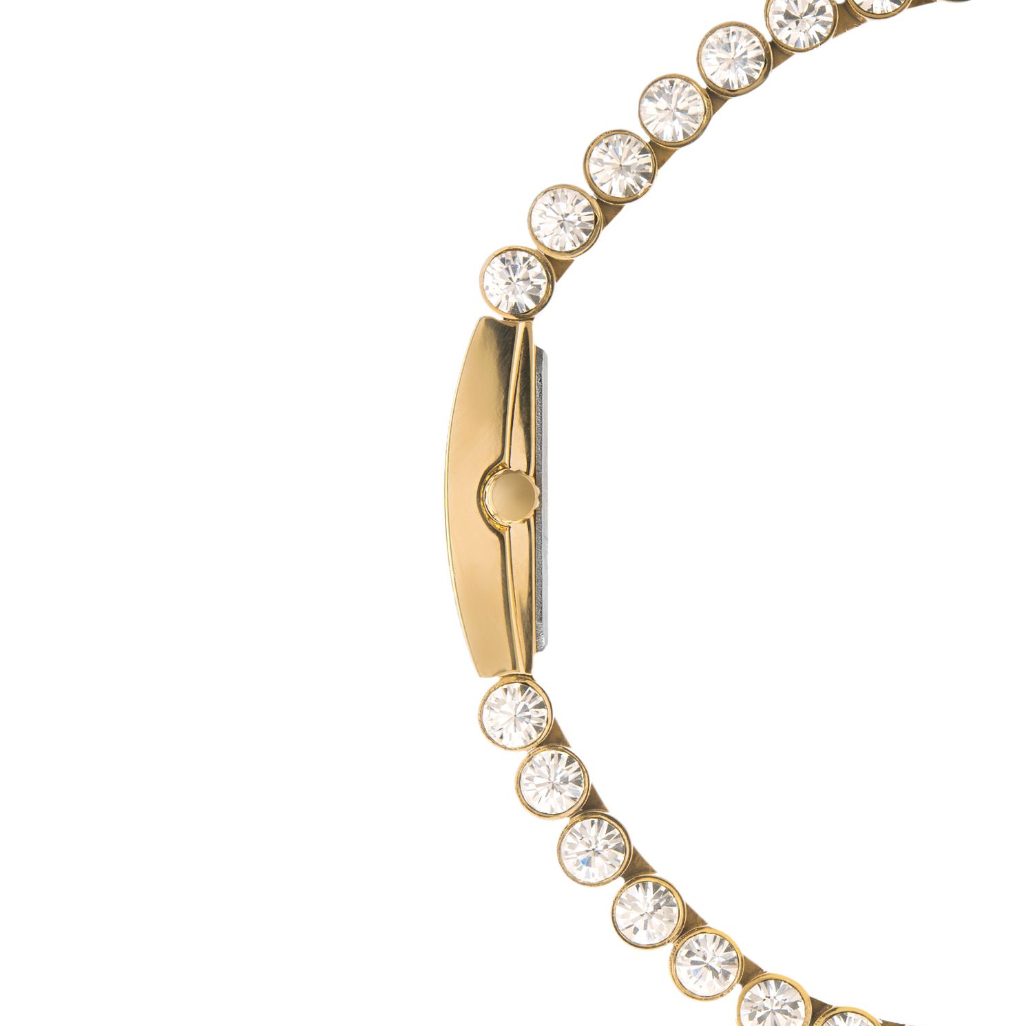 Seksy Edge Crystal Ladies Gold Plated Bracelet Watch H.Samuel