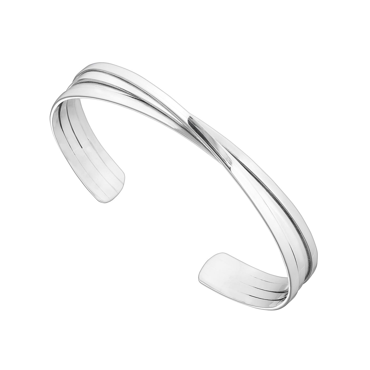 Sterling Silver Twisted Torque Bangle H.Samuel