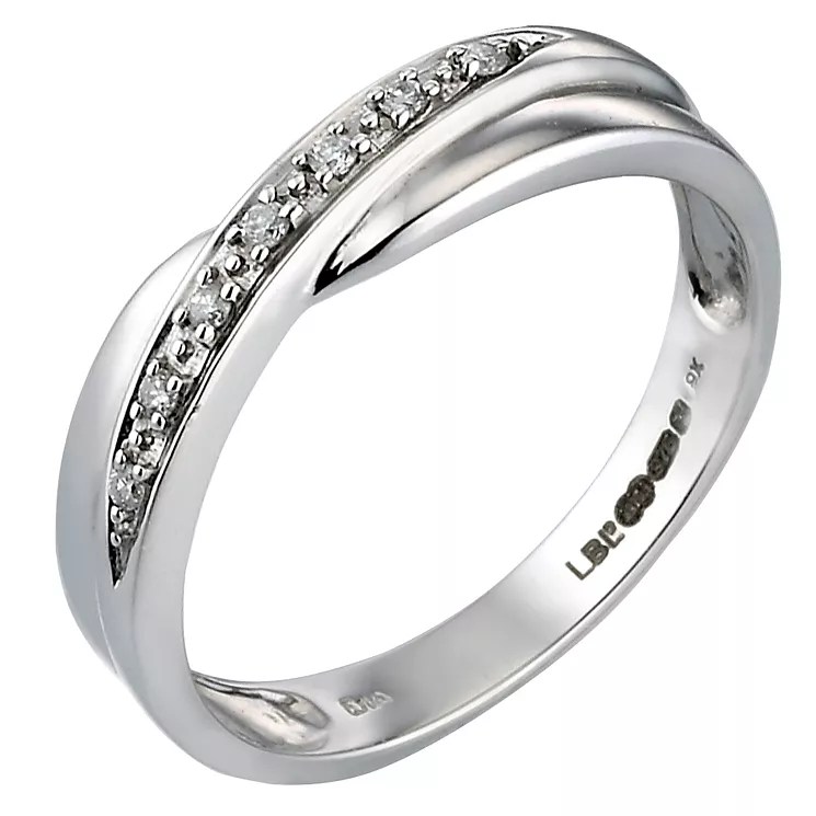 Bride's 9ct White Gold Diamond Wedding Ring H.Samuel