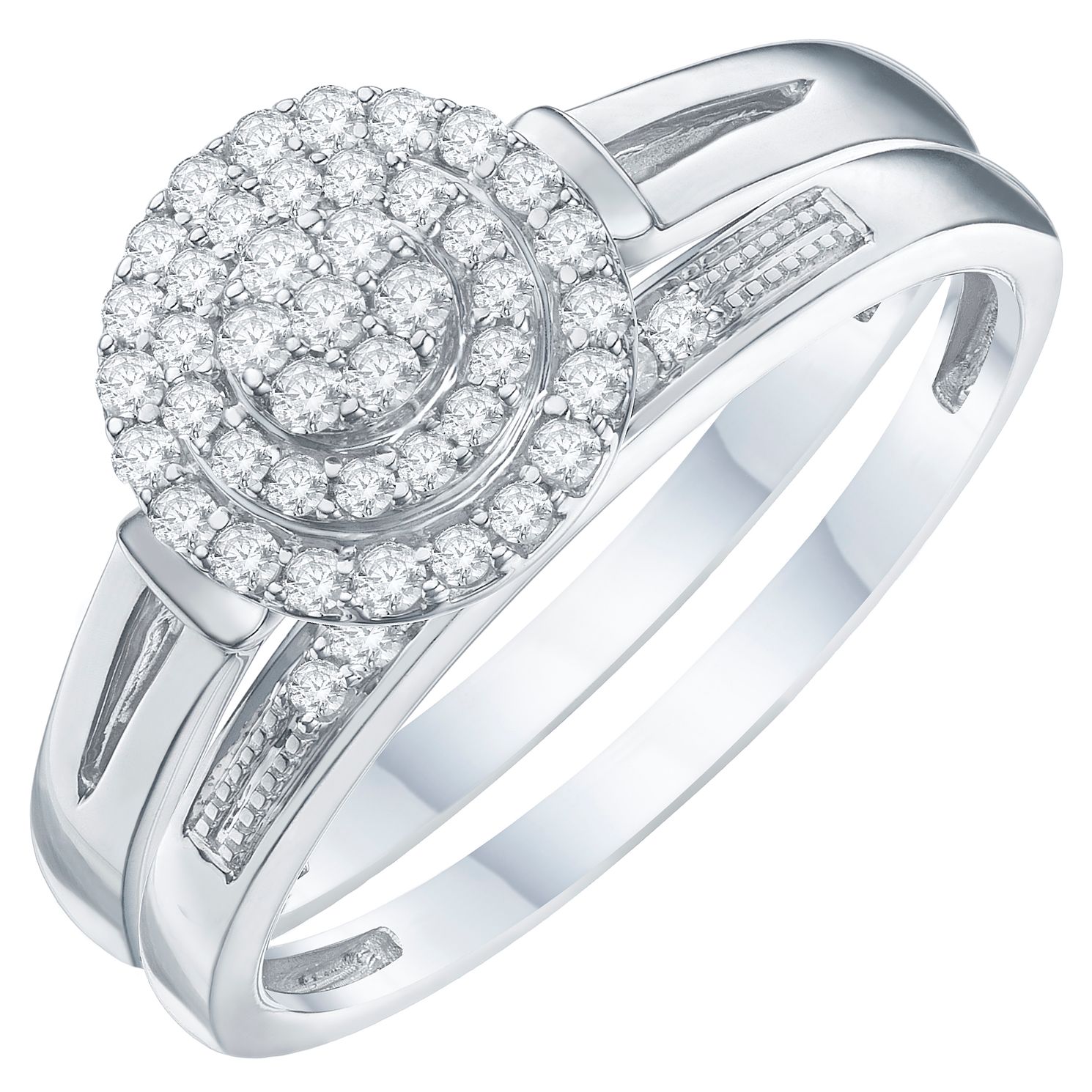 Argentium Silver & Diamond Perfect Fit Bridal Set H.Samuel