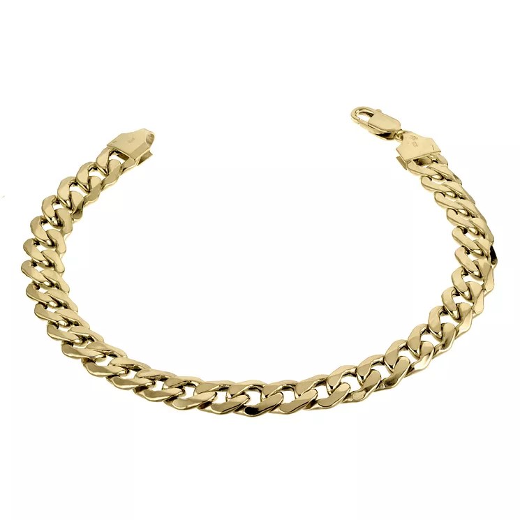 9ct Yellow Gold 8" Curb Bracelet H.Samuel