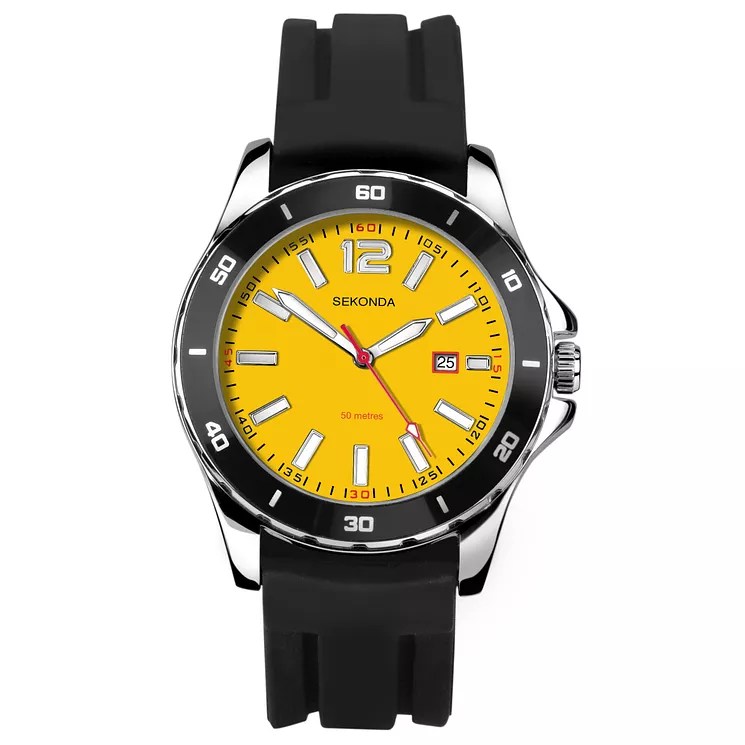 Sekonda Men's Black Silicone Strap Watch £29.99 Bluewater