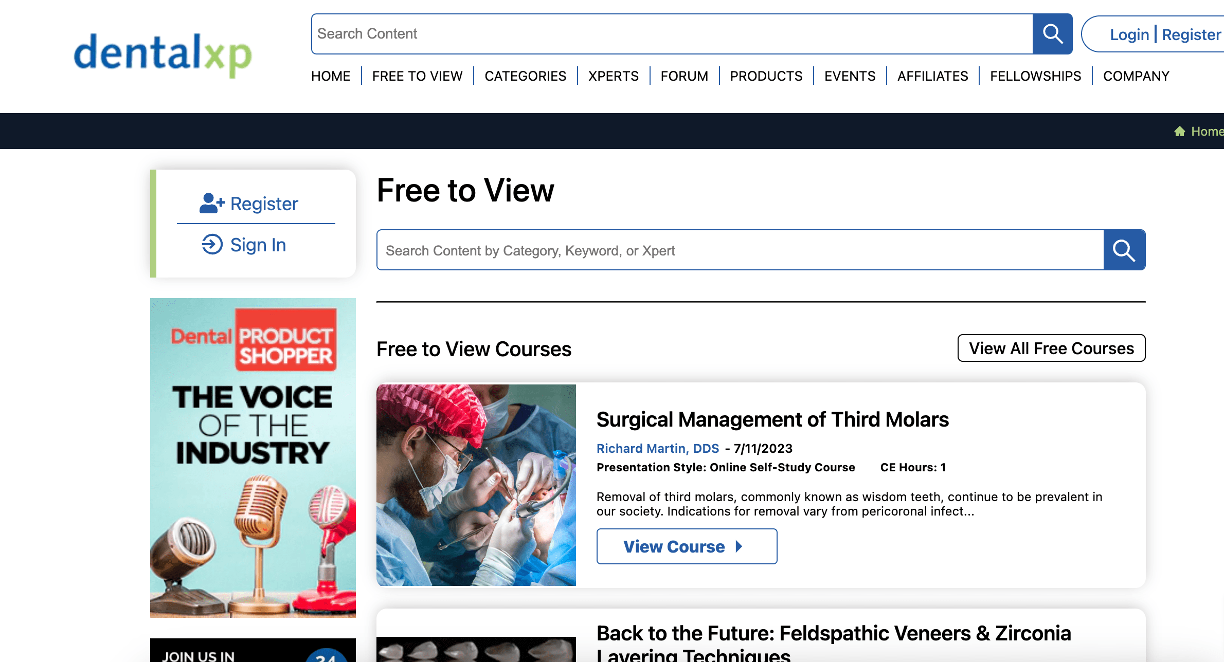 List of Free Dental Continuing Education (CE) sites Resources