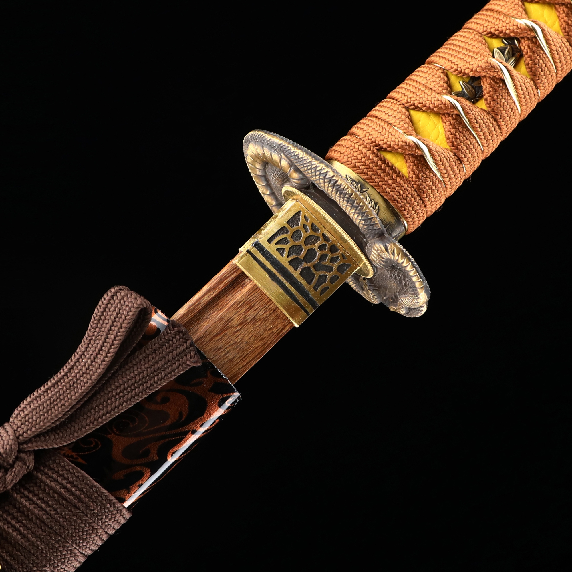 Handmade Japanese Wooden Unsharp Samurai Sword With Brown Blade