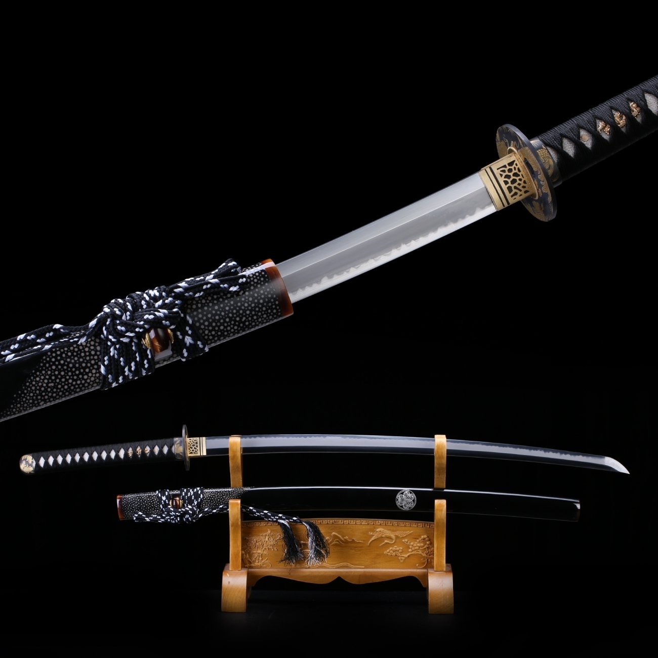 Real Katana, Highest Quality T10 High Carbon Steel Black Japanese