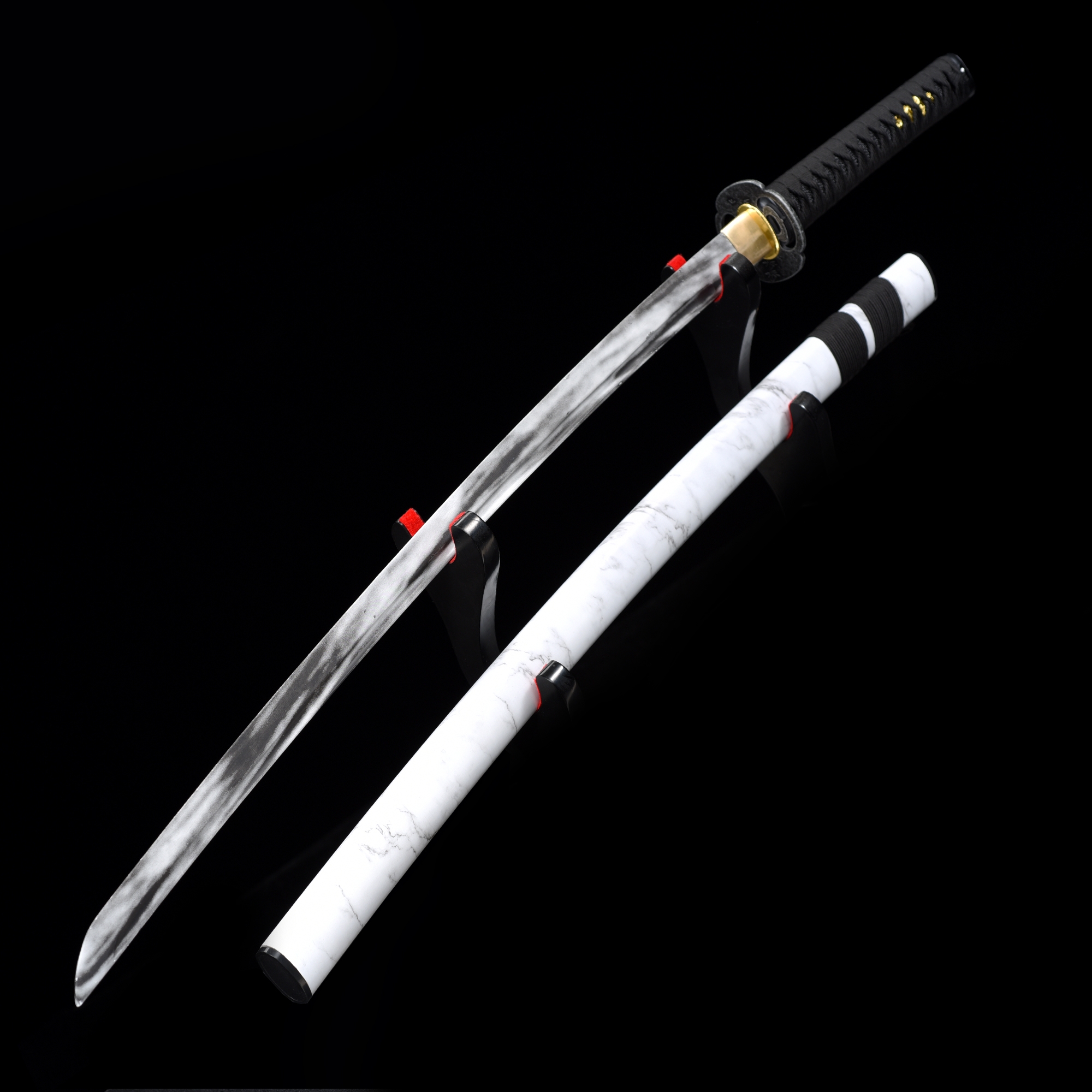 Blunt Katana Sword Handmade Aluminum Blade Blunt Unsharpened Practice Katana Sword For
