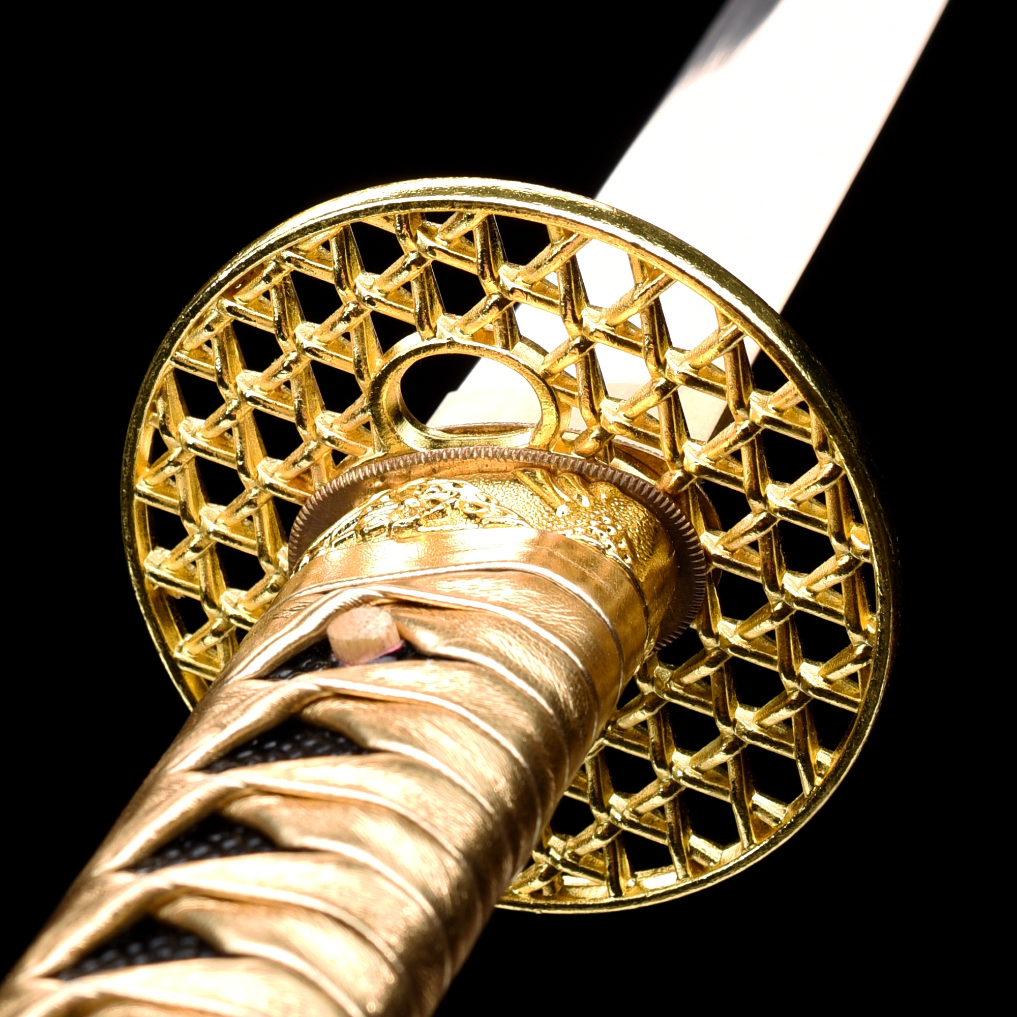 Orange Katana Handmade Japanese Katana Sword 1045 Carbon Steel With