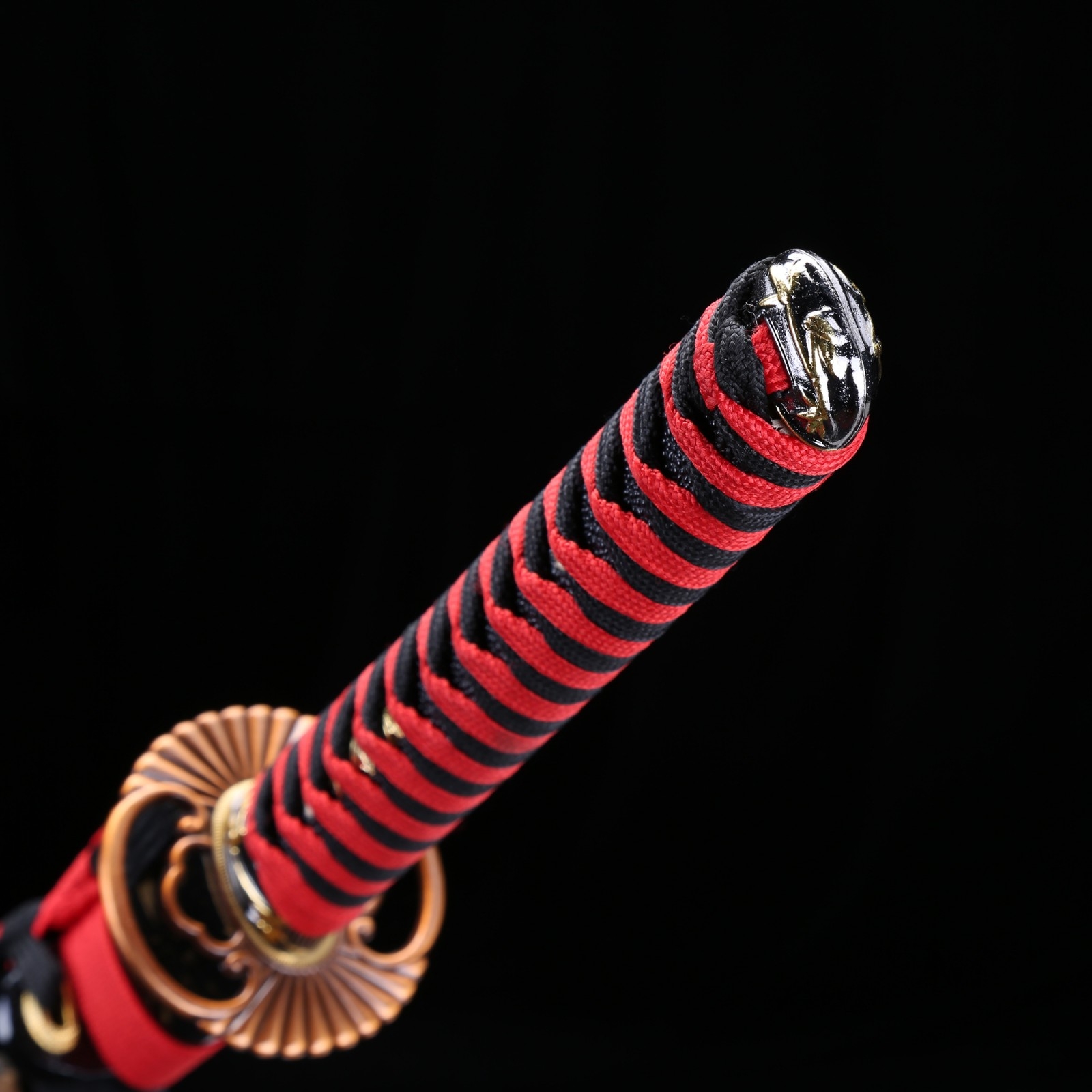 Handmade Full Tang Damascus Steel Red Blade Katana Japanese Samurai
