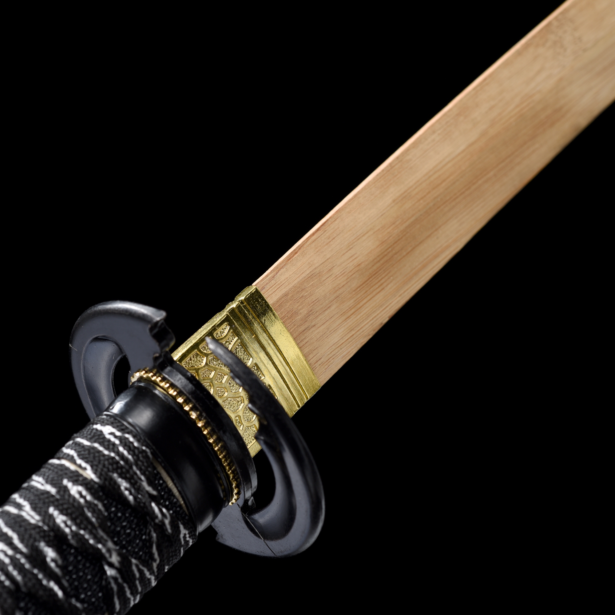 Handmade Natural Bamboo Wooden Blade Unsharpened Katana Sword With