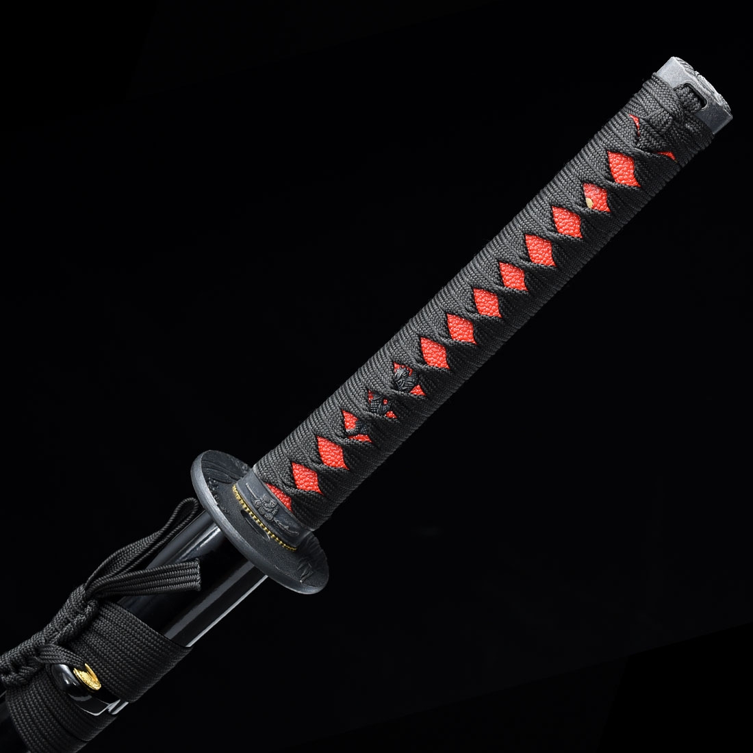 Black Katana Japanese Katana Sword Pattern Blade With Carving Blade