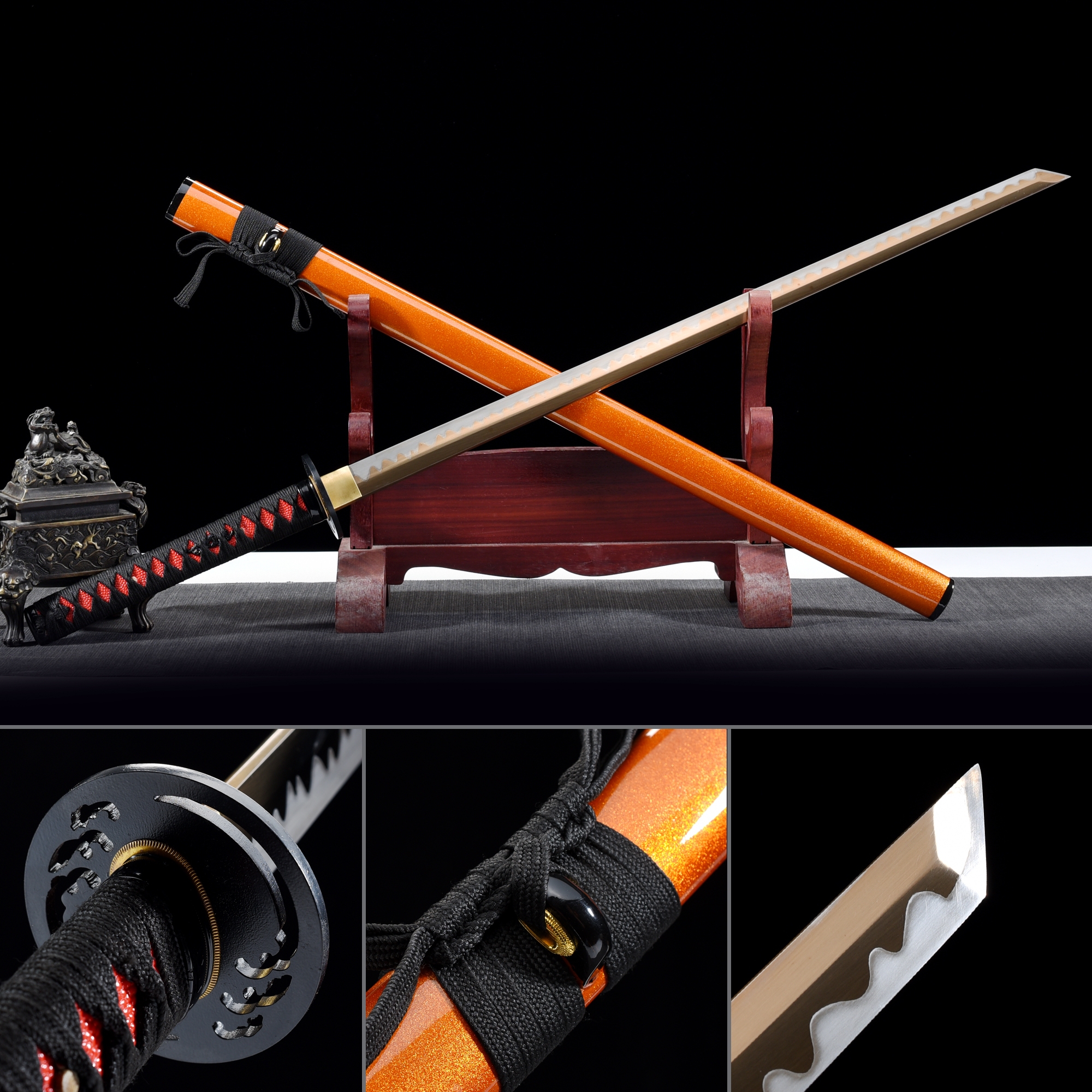 Japanese Straight Sword Handmade Japanese Straight Sword With Golden