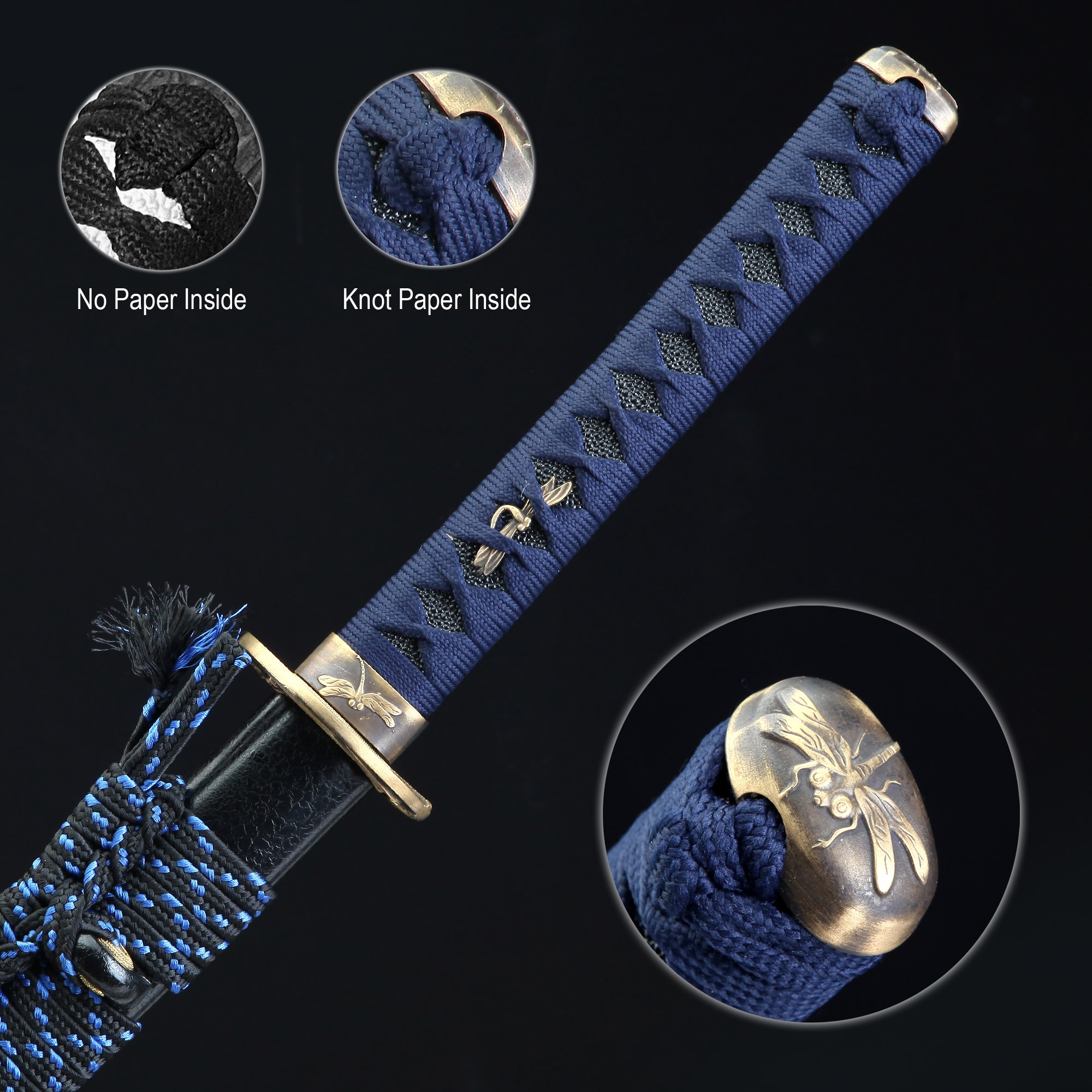 Razor Sharp Katana, Handmade Japanese Katana Sword T10 Folded Clay