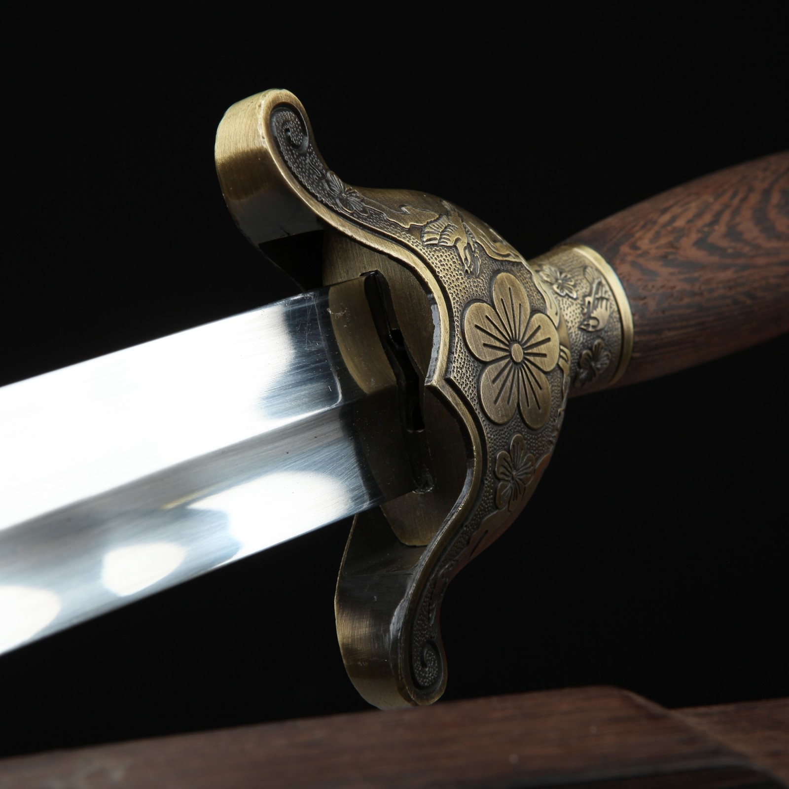 Tai Chi Sword Handmade Rosewood Bronze Retro Plum Theme Training Tai