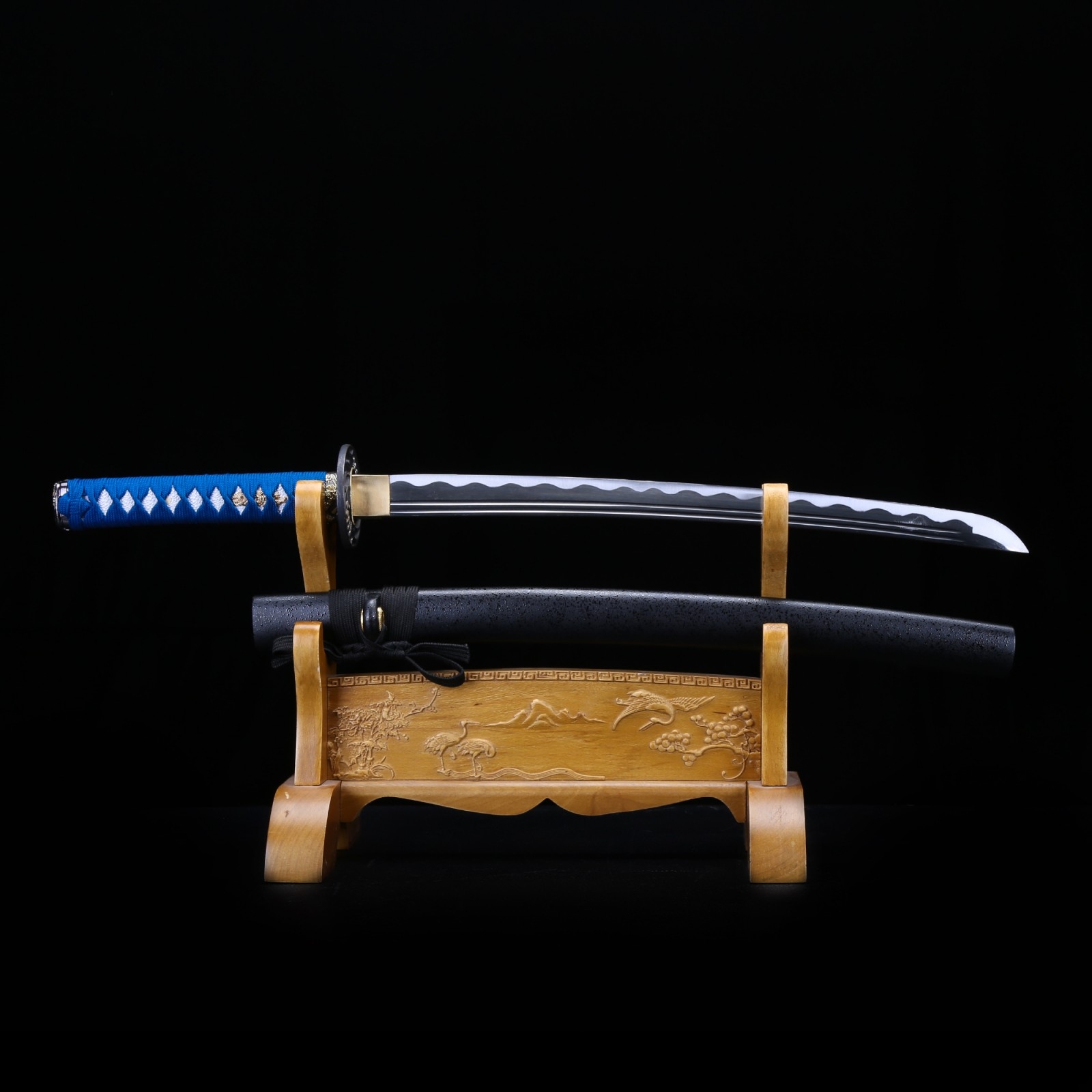 Short Katana Handmade Wakizashi Sword 1065 Carbon Steel With Black