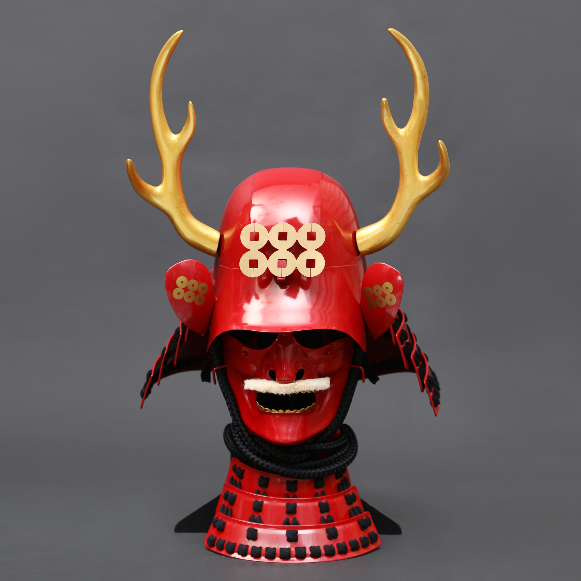 Handmade Red Japanese Samurai Armor For Yukimura Sanada With Deer