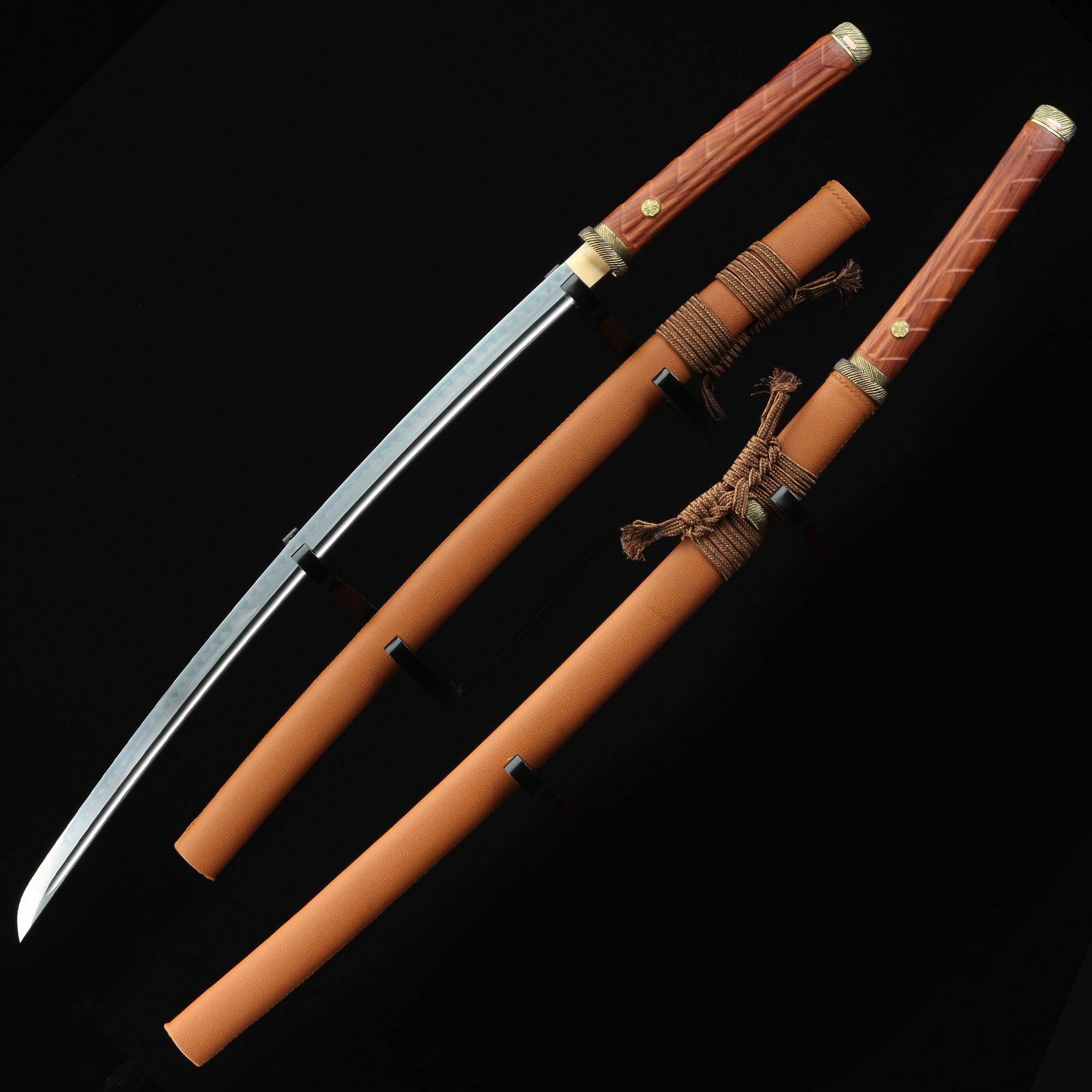 T10 Katana Handmade T10 Steel Brown Theme Real Japanese Katana