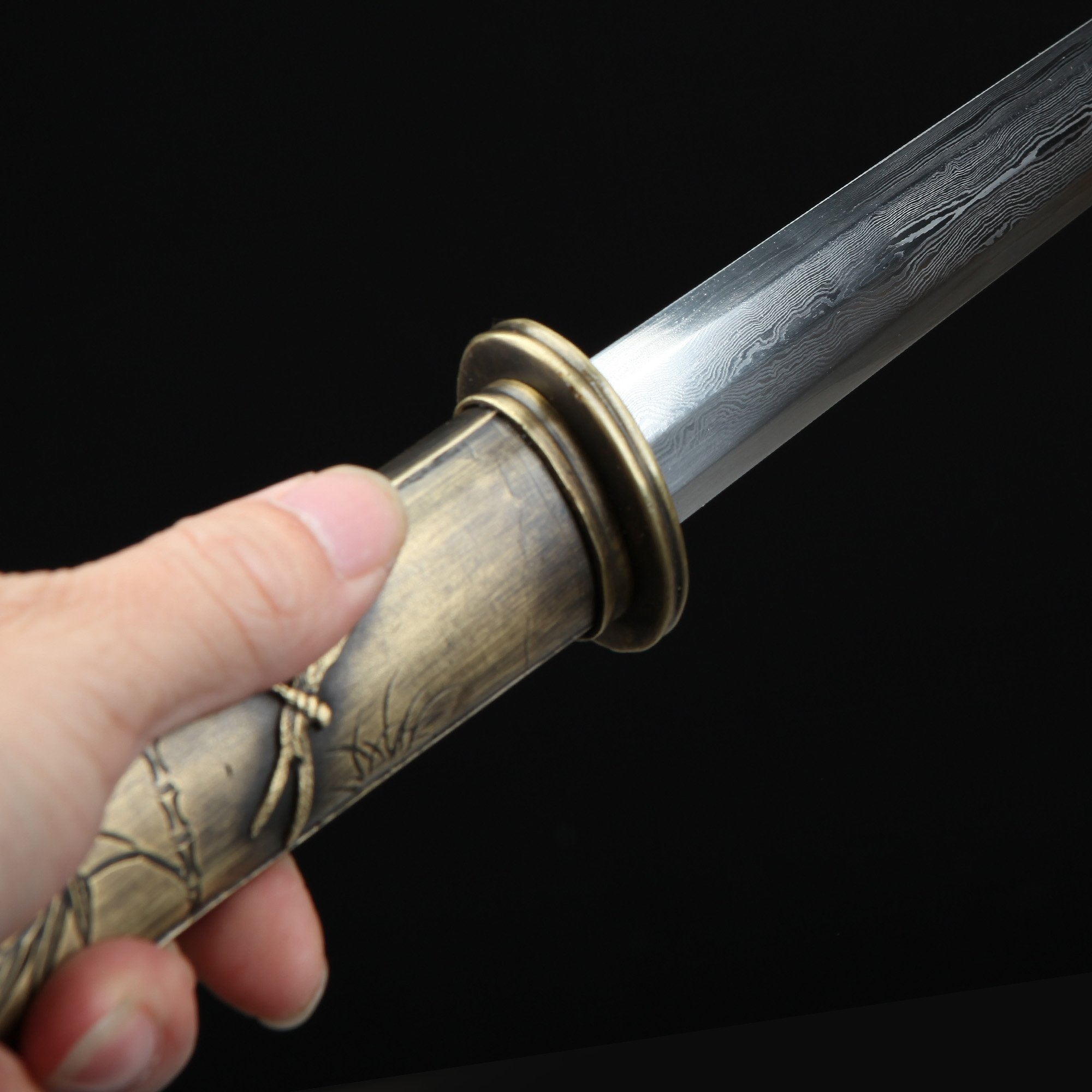 Short Double Edged Sword Double Edged Tanto, Handmade Japanese Short