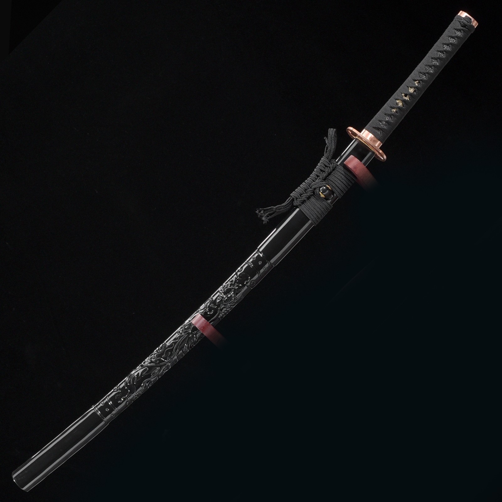 Damascus Katana Handmade Japanese Samurai Sword Damascus Steel Full