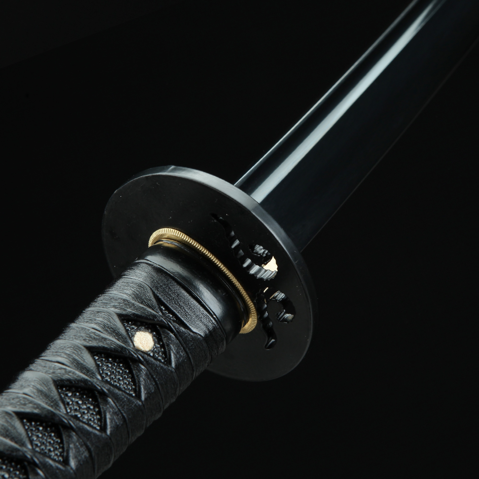 Obsidian Katana Handmade Japanese Obsidian Katana With Black Blade