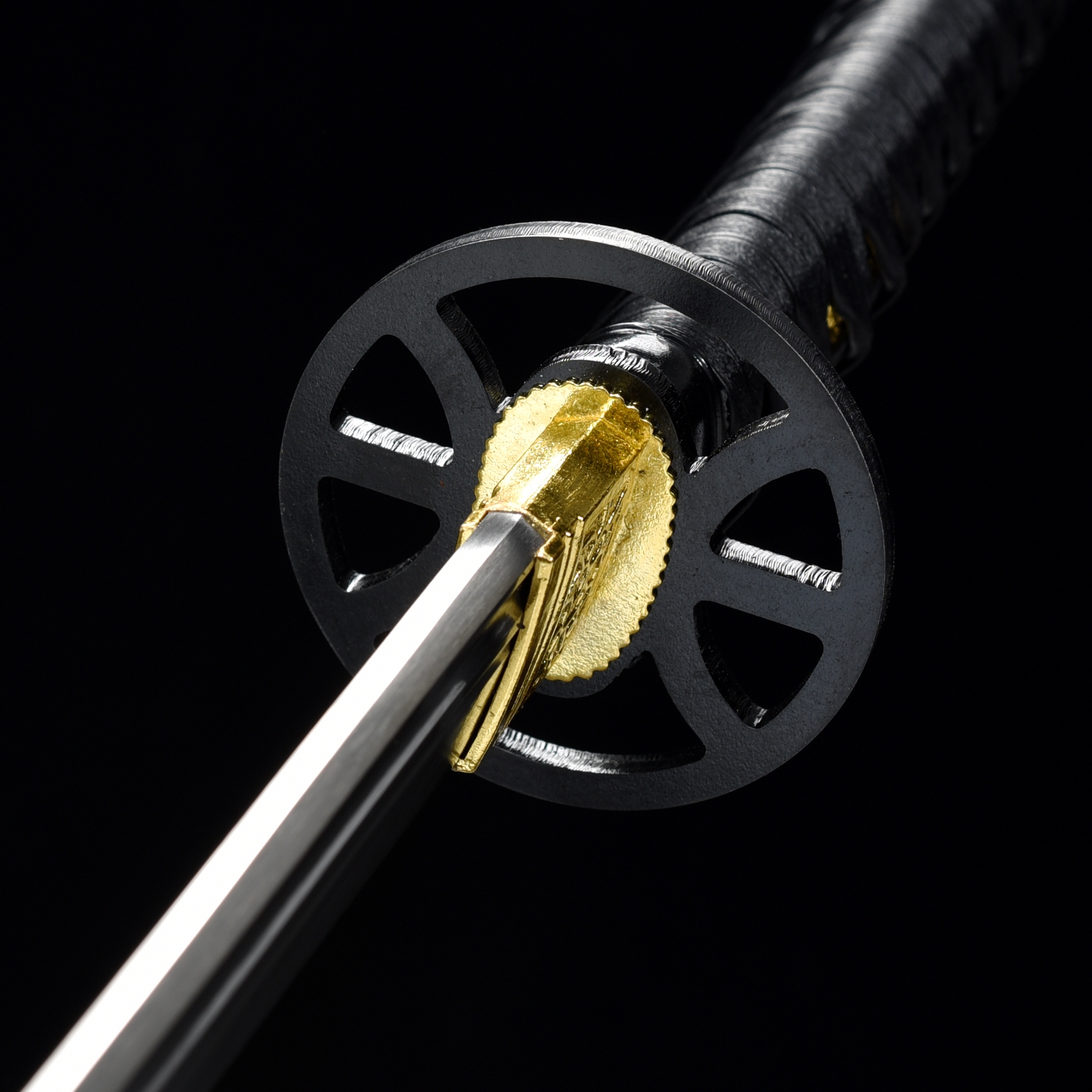 Manganese Steel Katana Handmade Japanese Katana Sword With Black