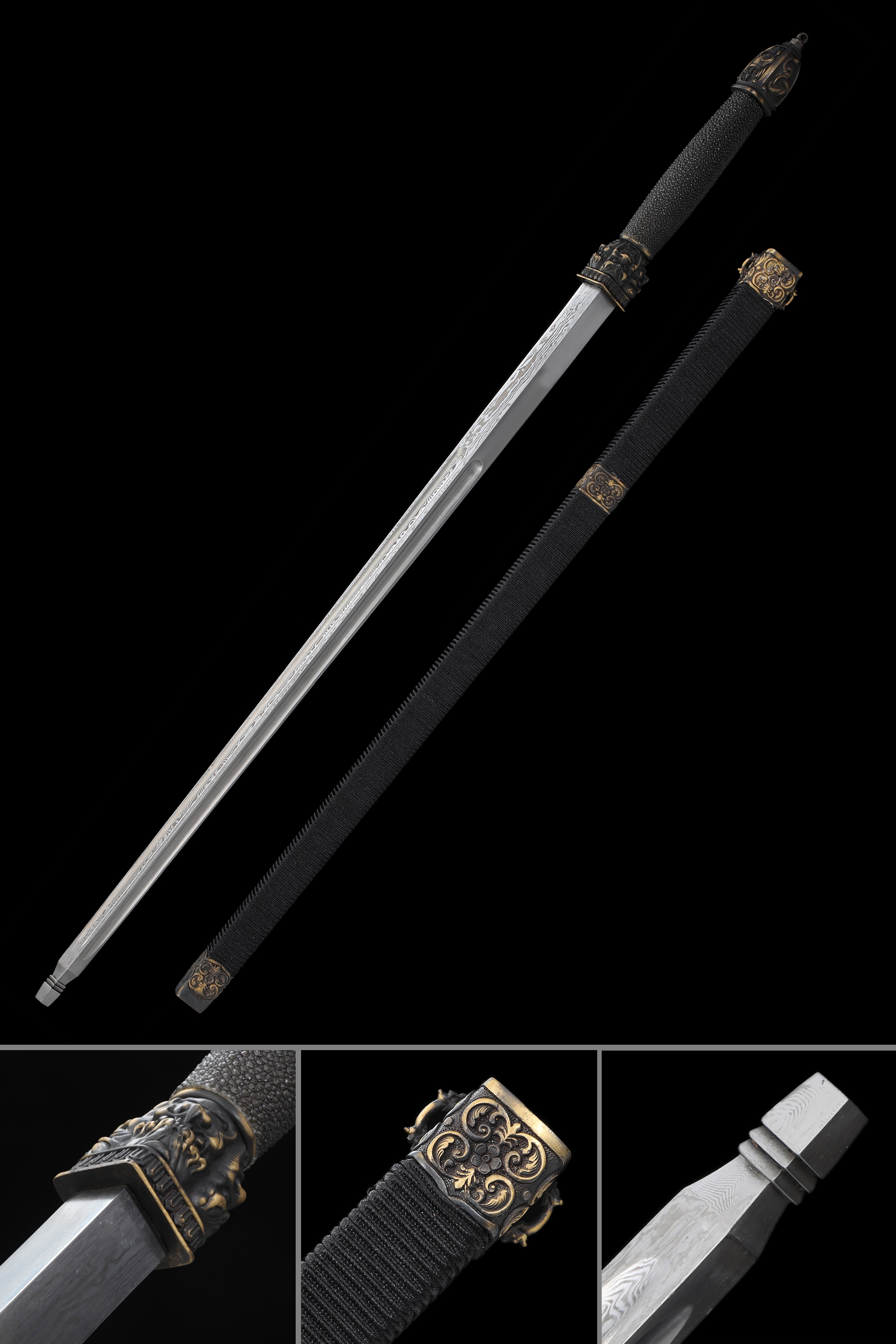 Chinese Mace Swordbreaker Truncheon Handmade Chinese Four Sided Mace