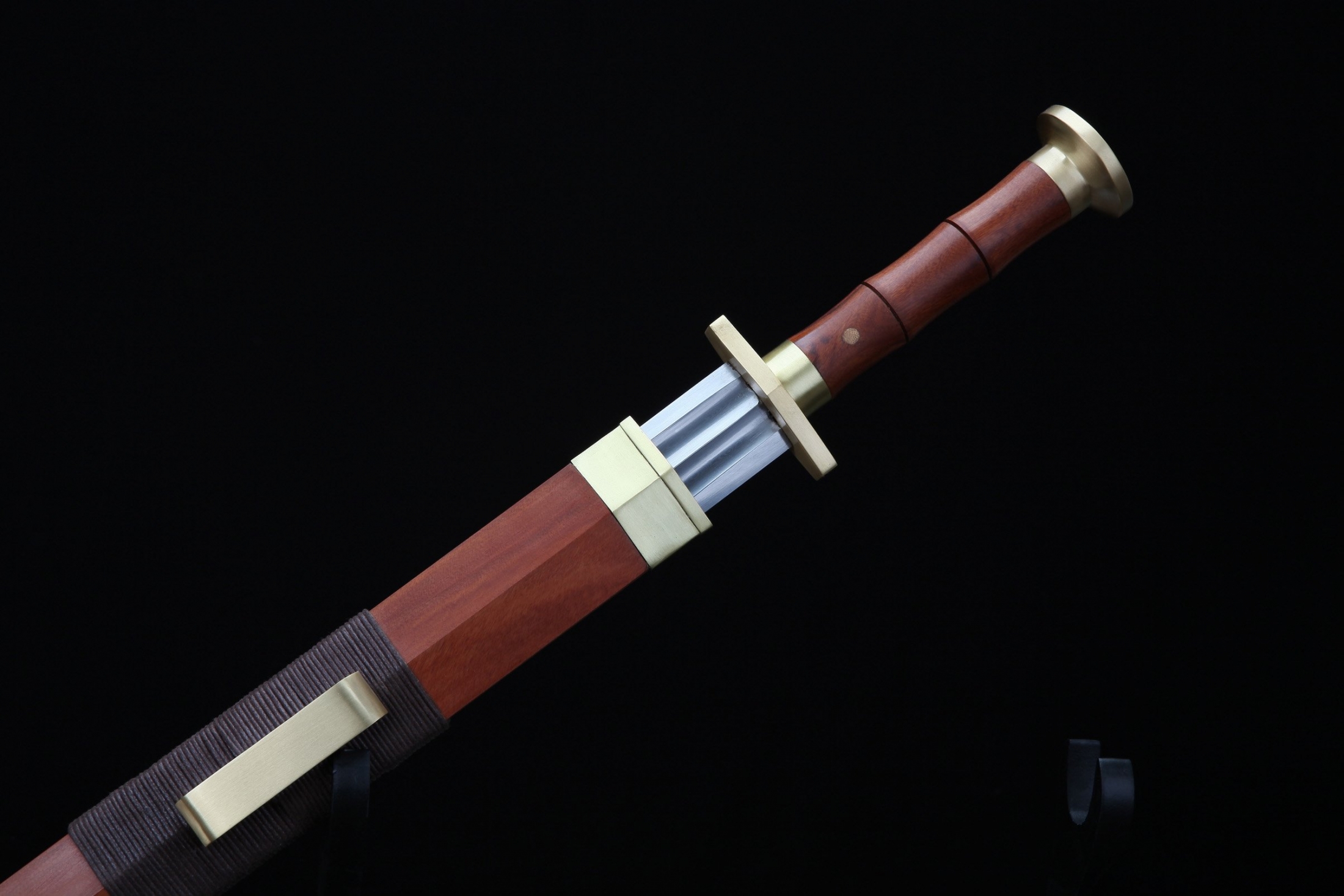 Handmade Bronze Full Tang Real Long Chinese Han Sword With Brown