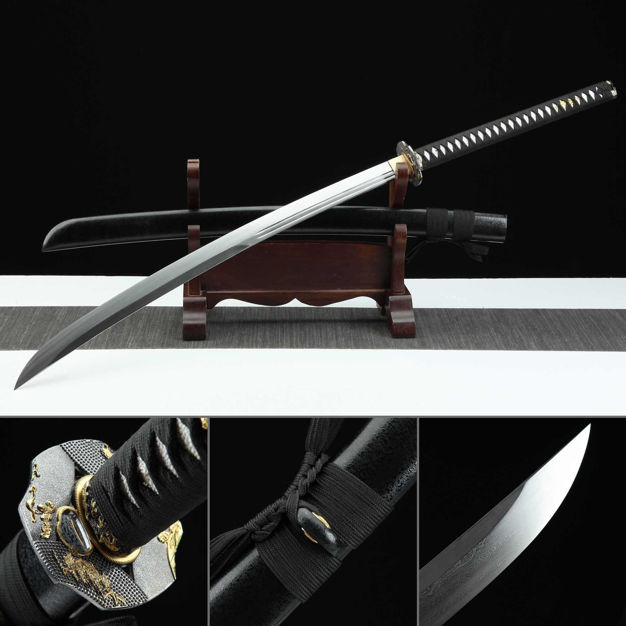 Highperformance Handmade Folded Damascus Steel Real Naginata Samurai