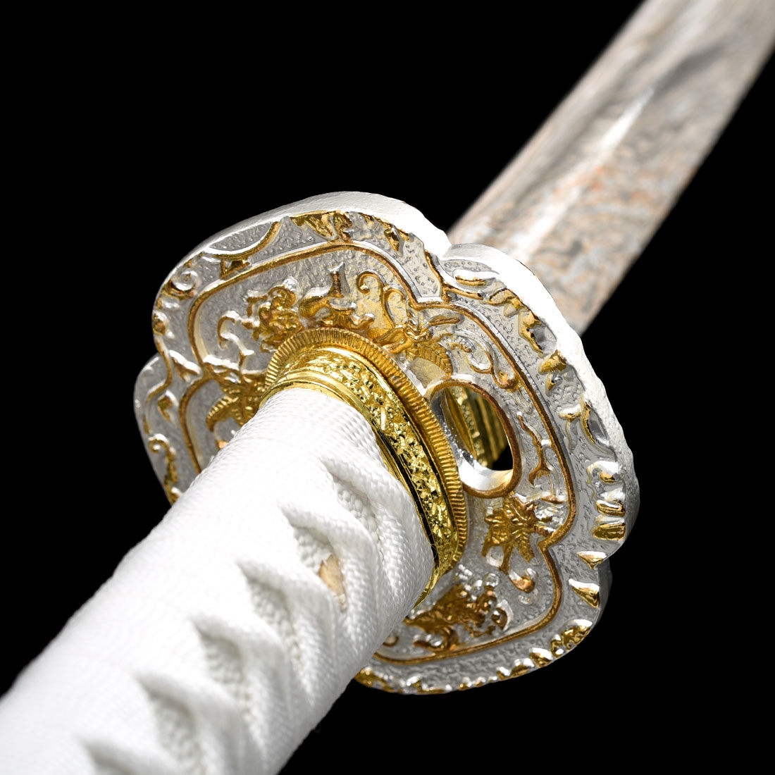 White Blade Katana Handmade Japanese Katana Sword With White Blade