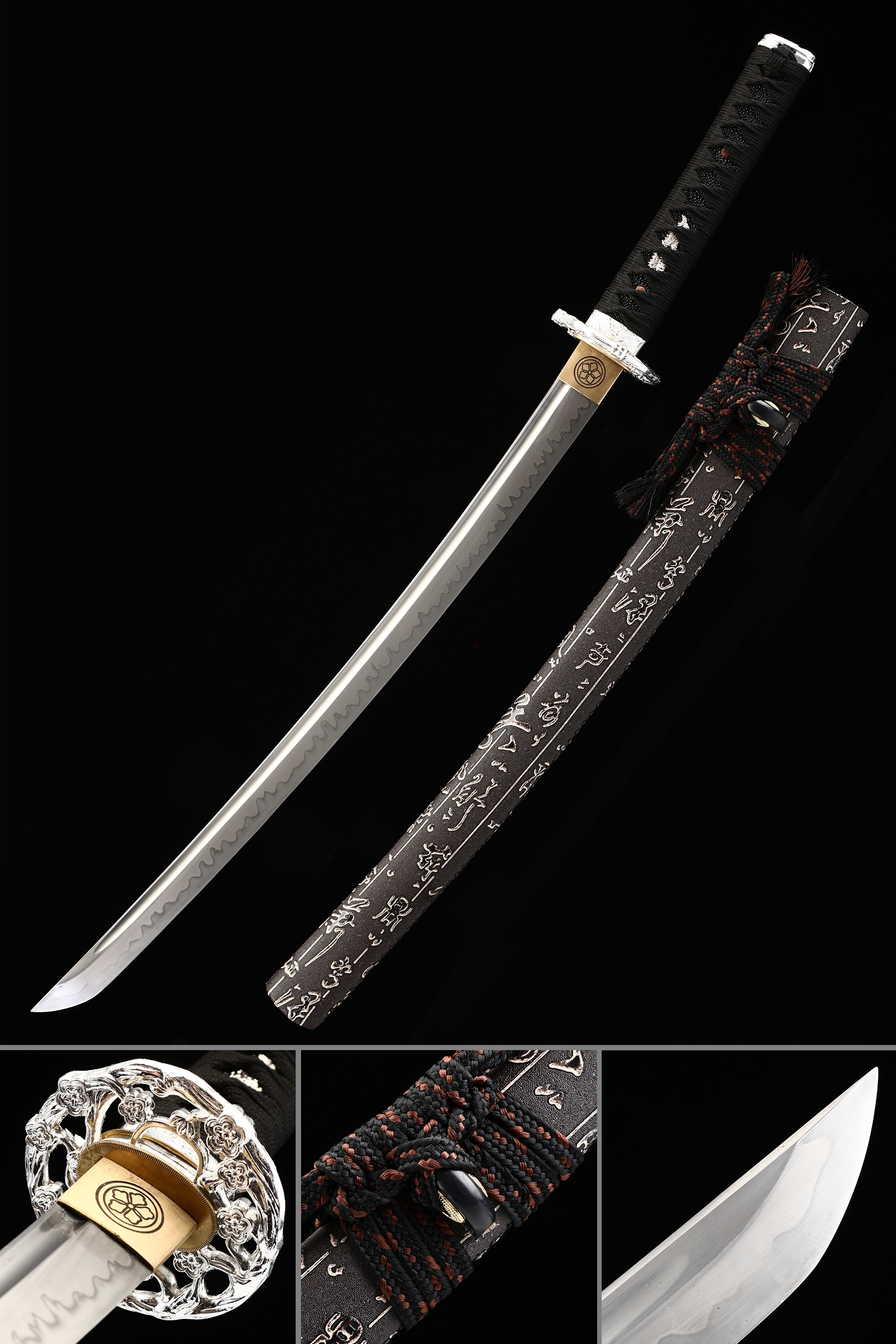 Short Katana Handmade Japanese Wakizashi Sword T10 Carbon Steel With