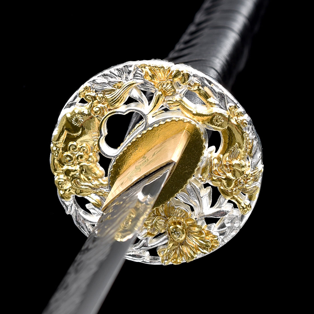 Traditional Katana Handmade Japanese Katana Sword With Black Leather