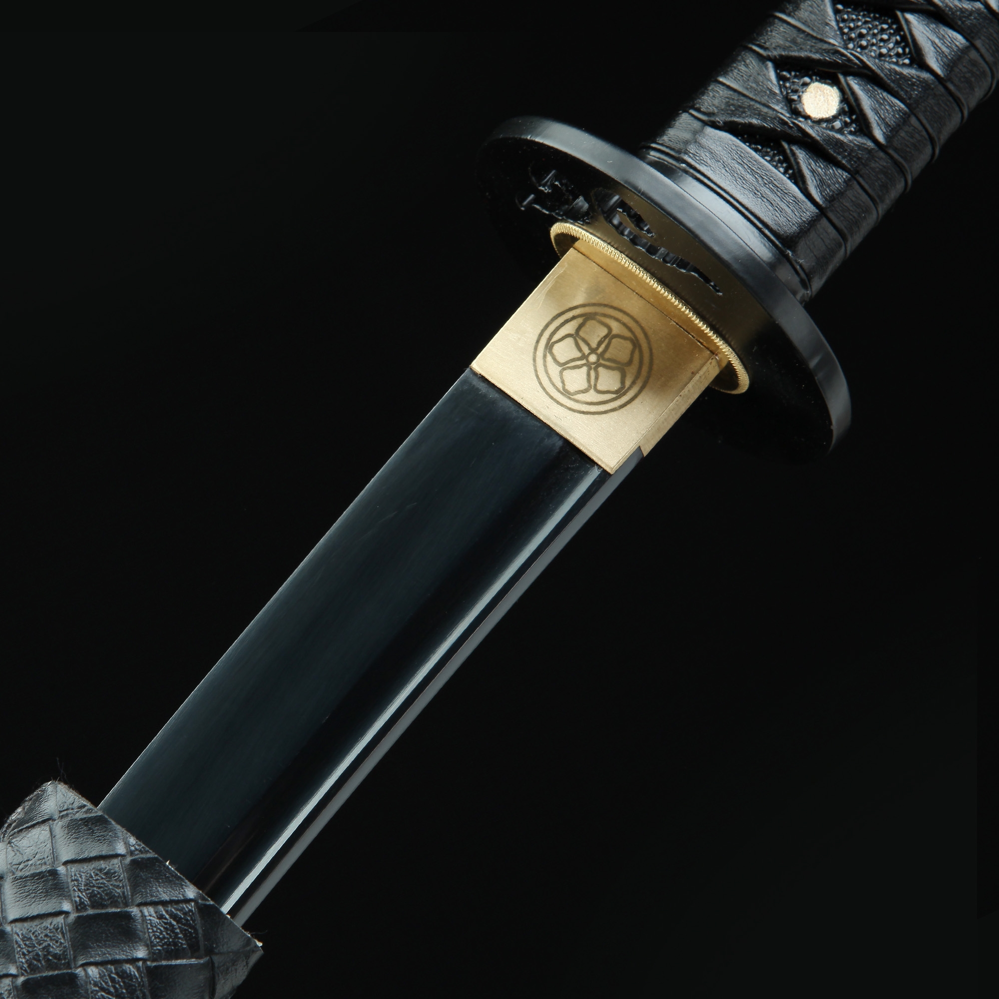 Obsidian Katana Handmade Japanese Obsidian Katana With Black Blade
