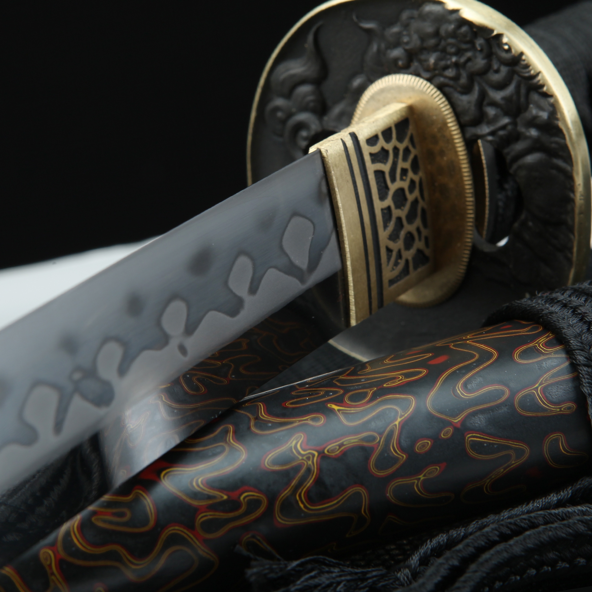 High Quality Katana Handmade Japanese Samurai Sword T10 Folded Clay