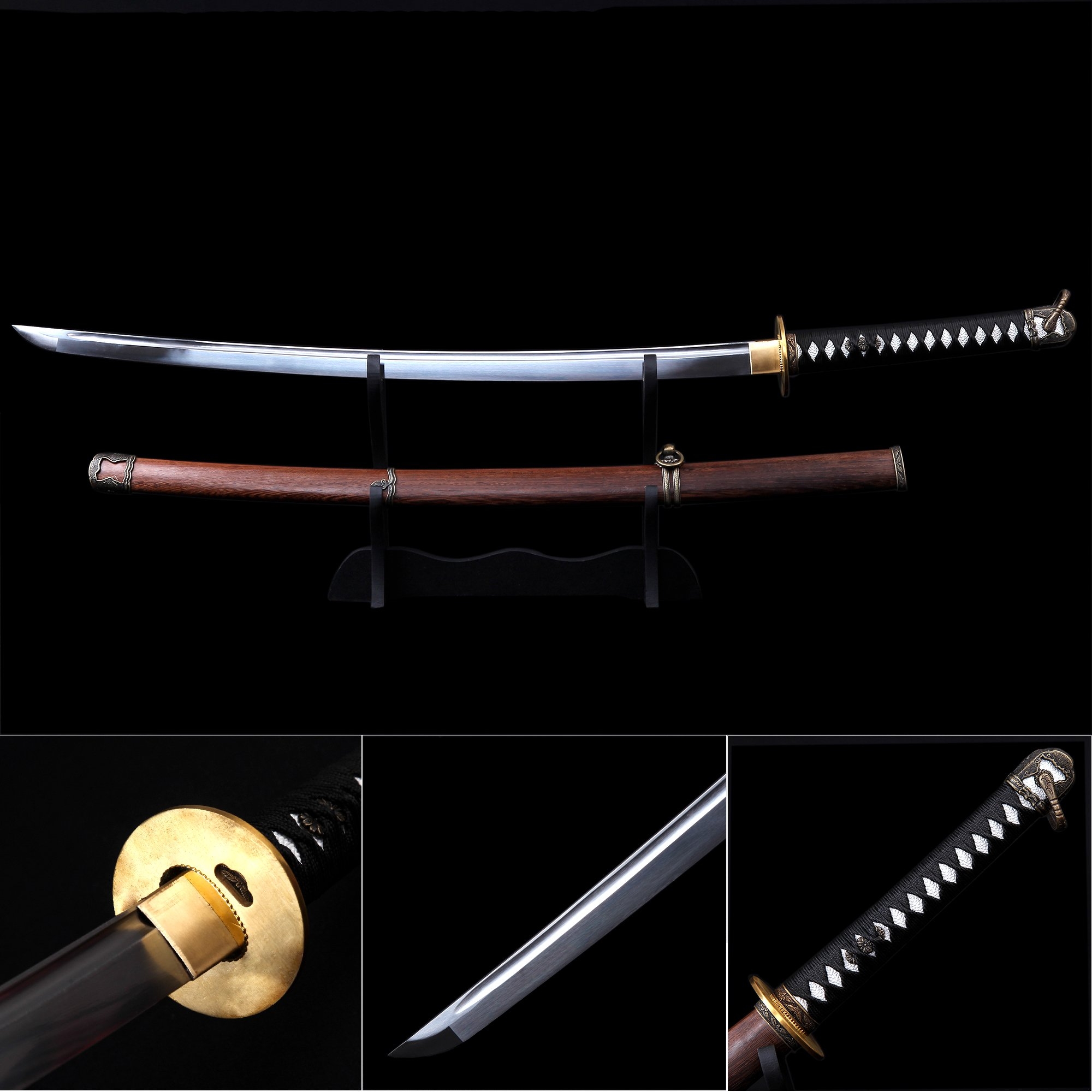 Handmade High Performance Real Japanese Katana Samurai Swords With Rose