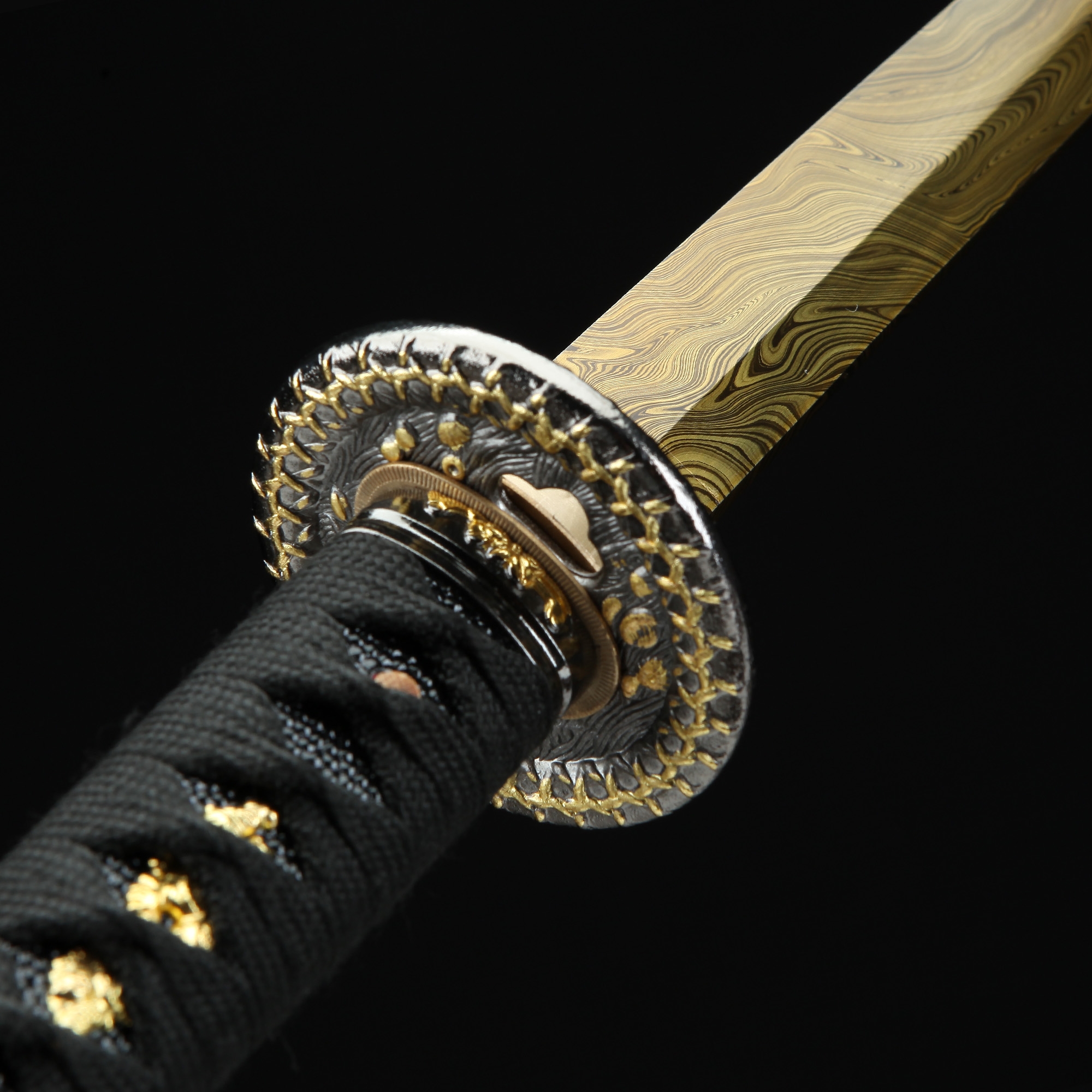 Golden Blade Katana Handmade Japanese Katana Sword With Golden Blade