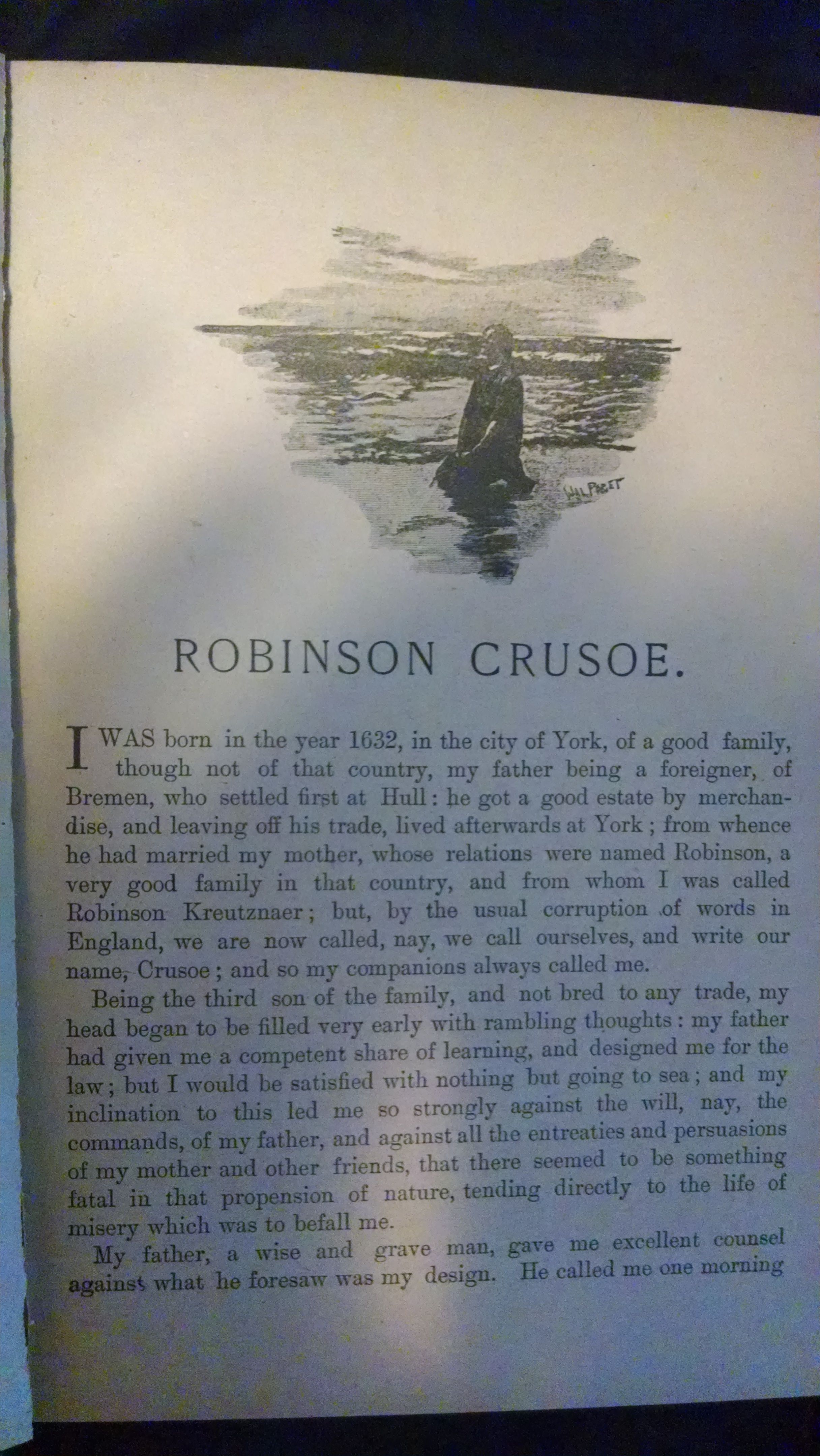 LIFE AND ADVENTURES OF ROBINSON CRUSOE by DANIEL DEFOE Hardcover